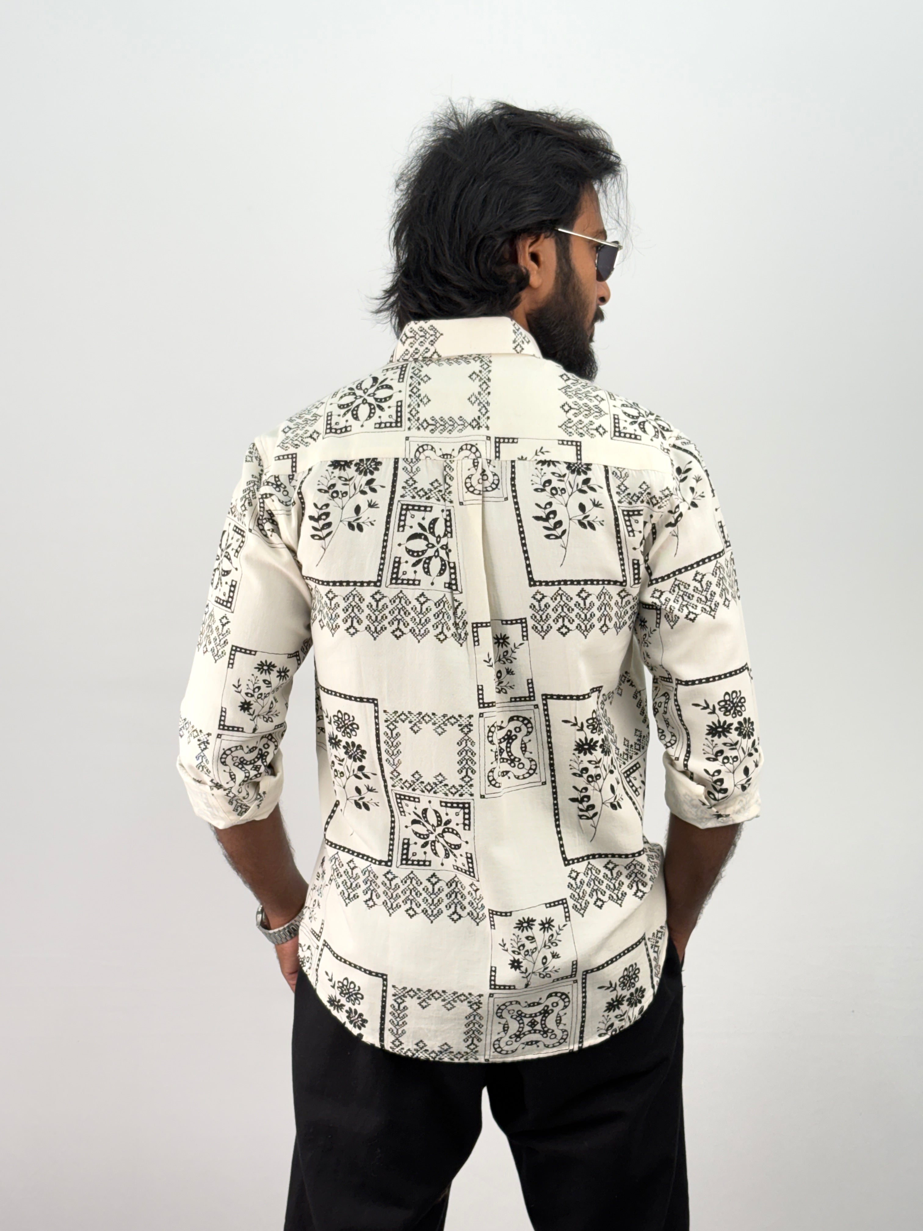 Black(1) Printed Jacquard Shirt