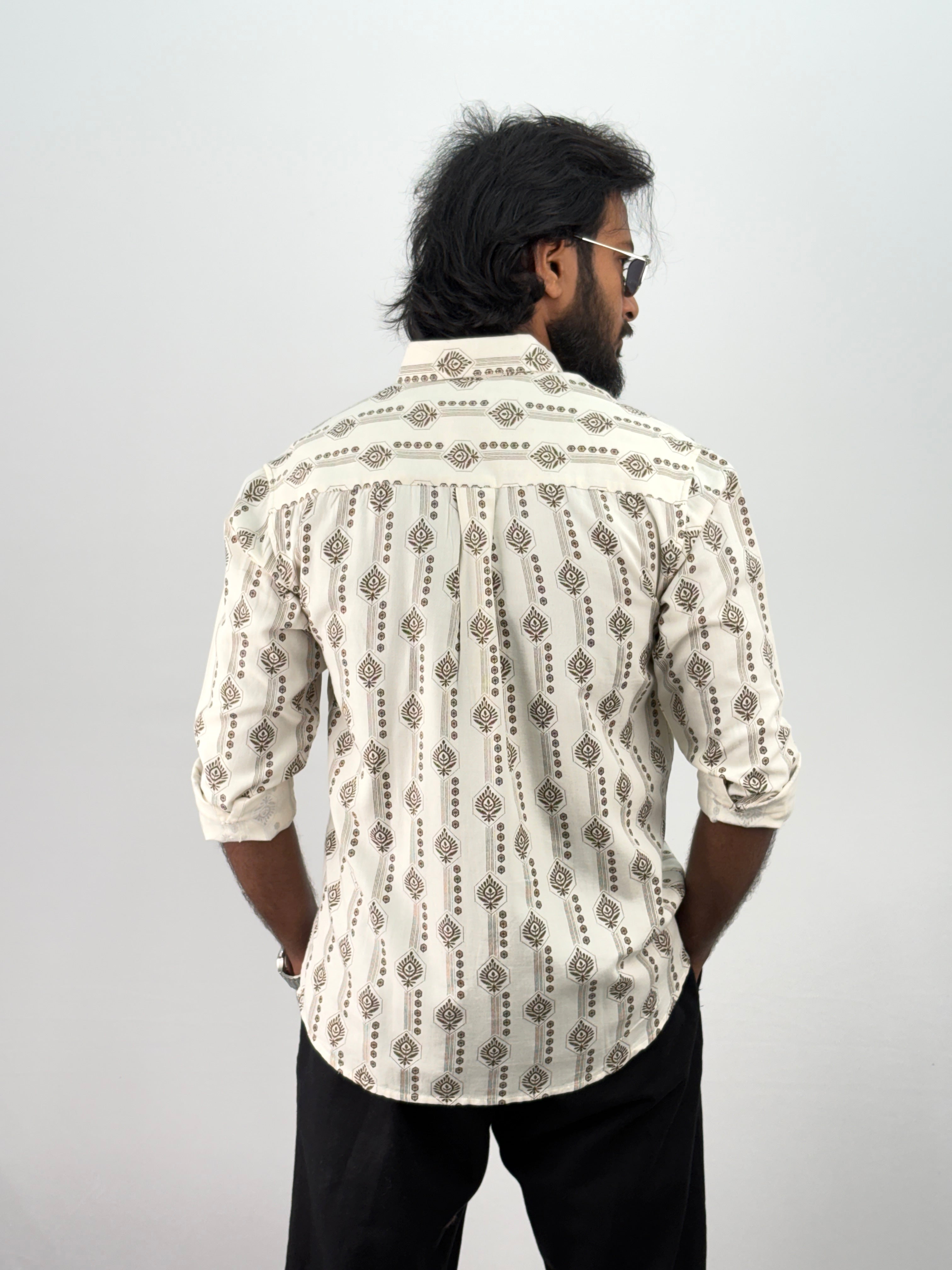 Brown(3) Printed Jacquard Shirt