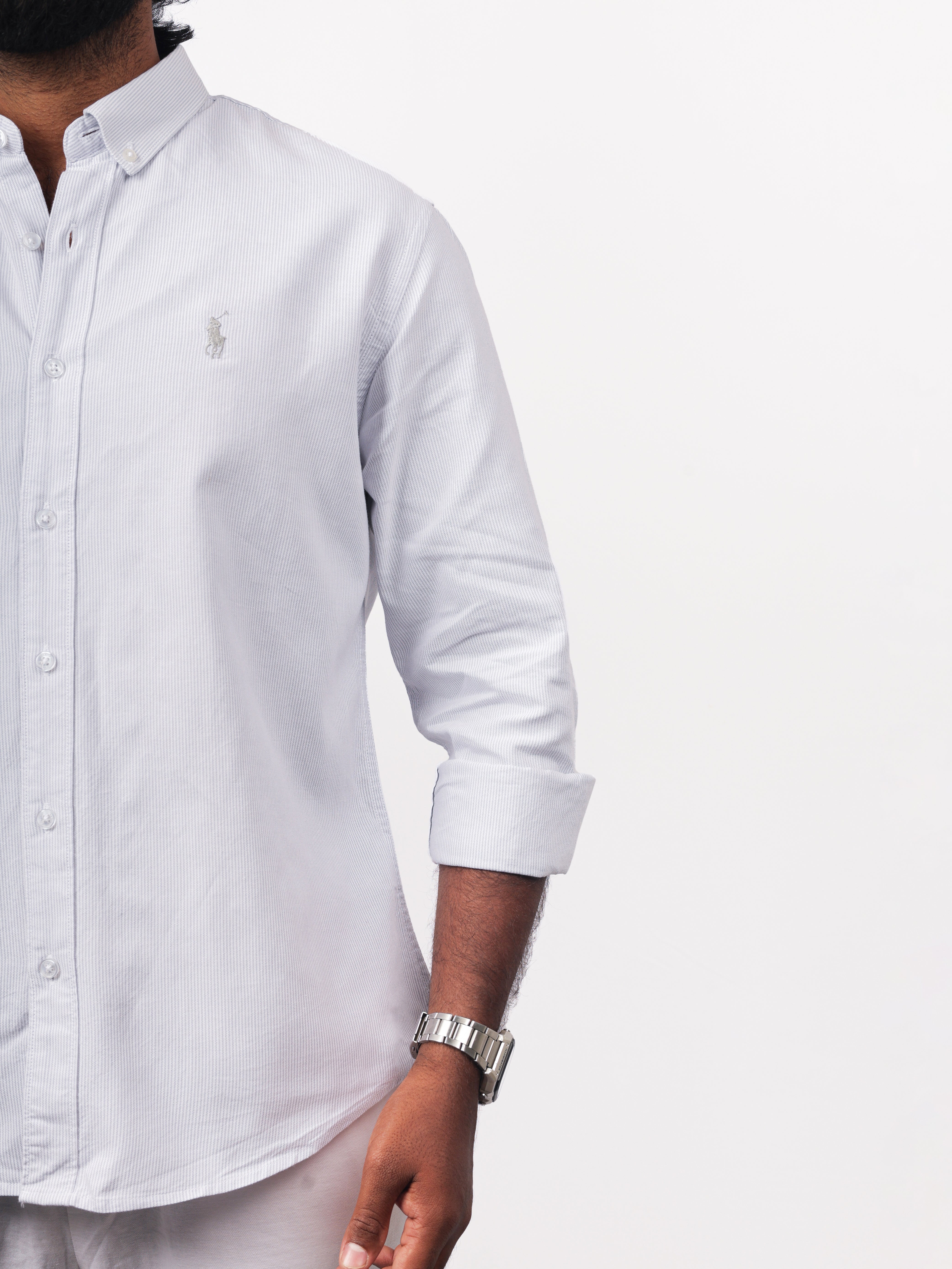 Light Grey Pin Stripe Shirt