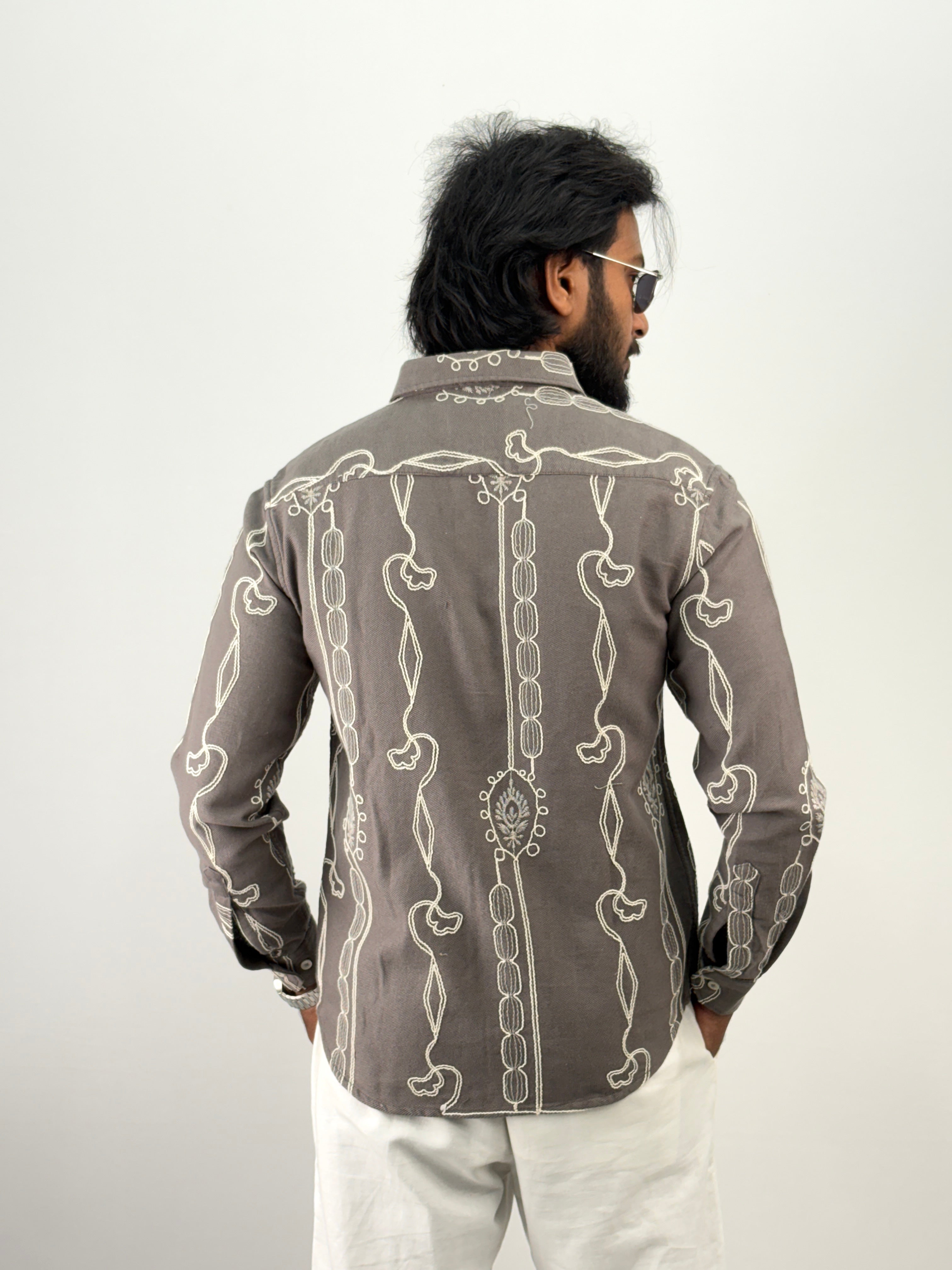 Ash Embroidery Shirt
