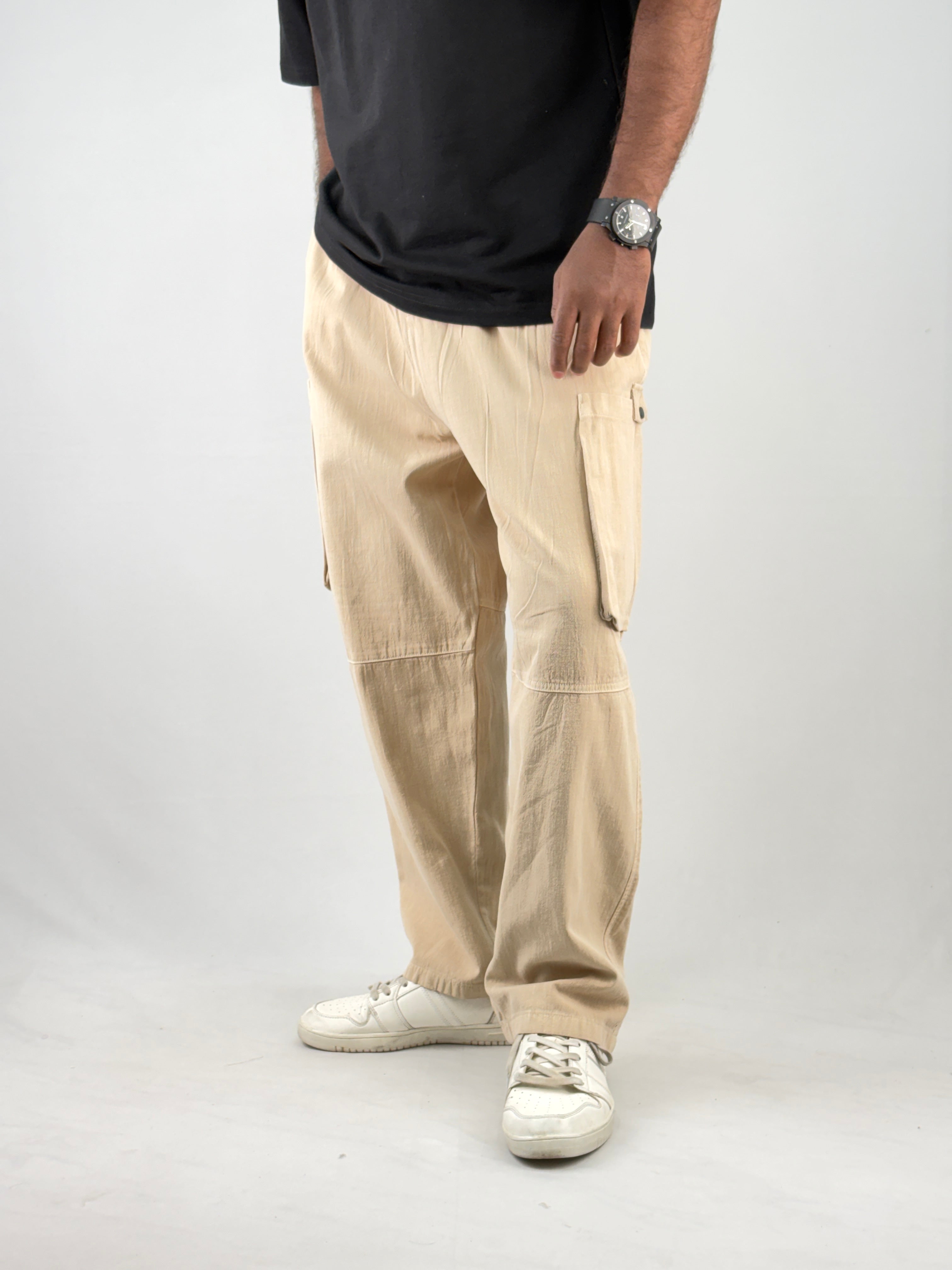 Beige Baggy Cargo