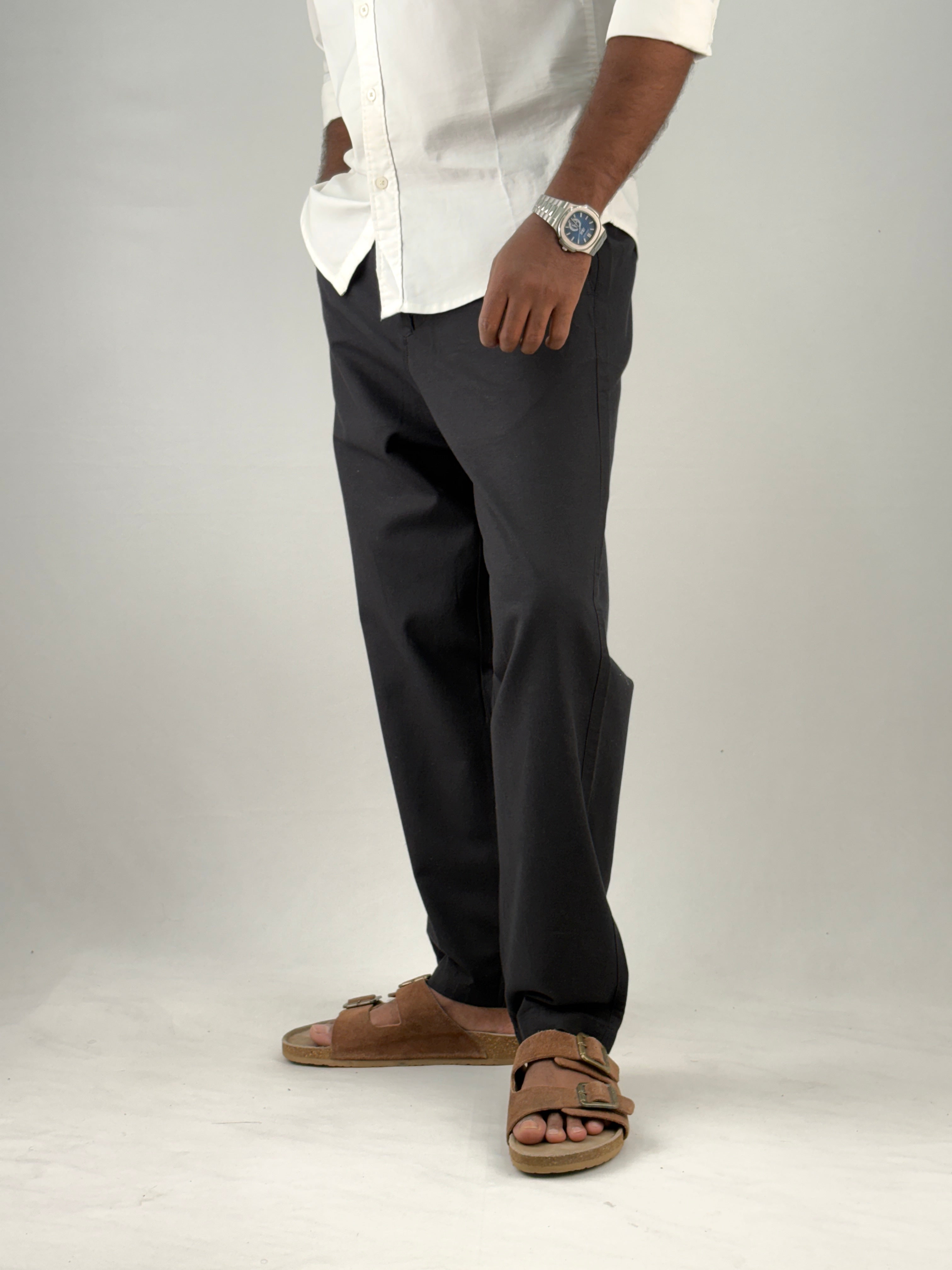 Black Linen Pant