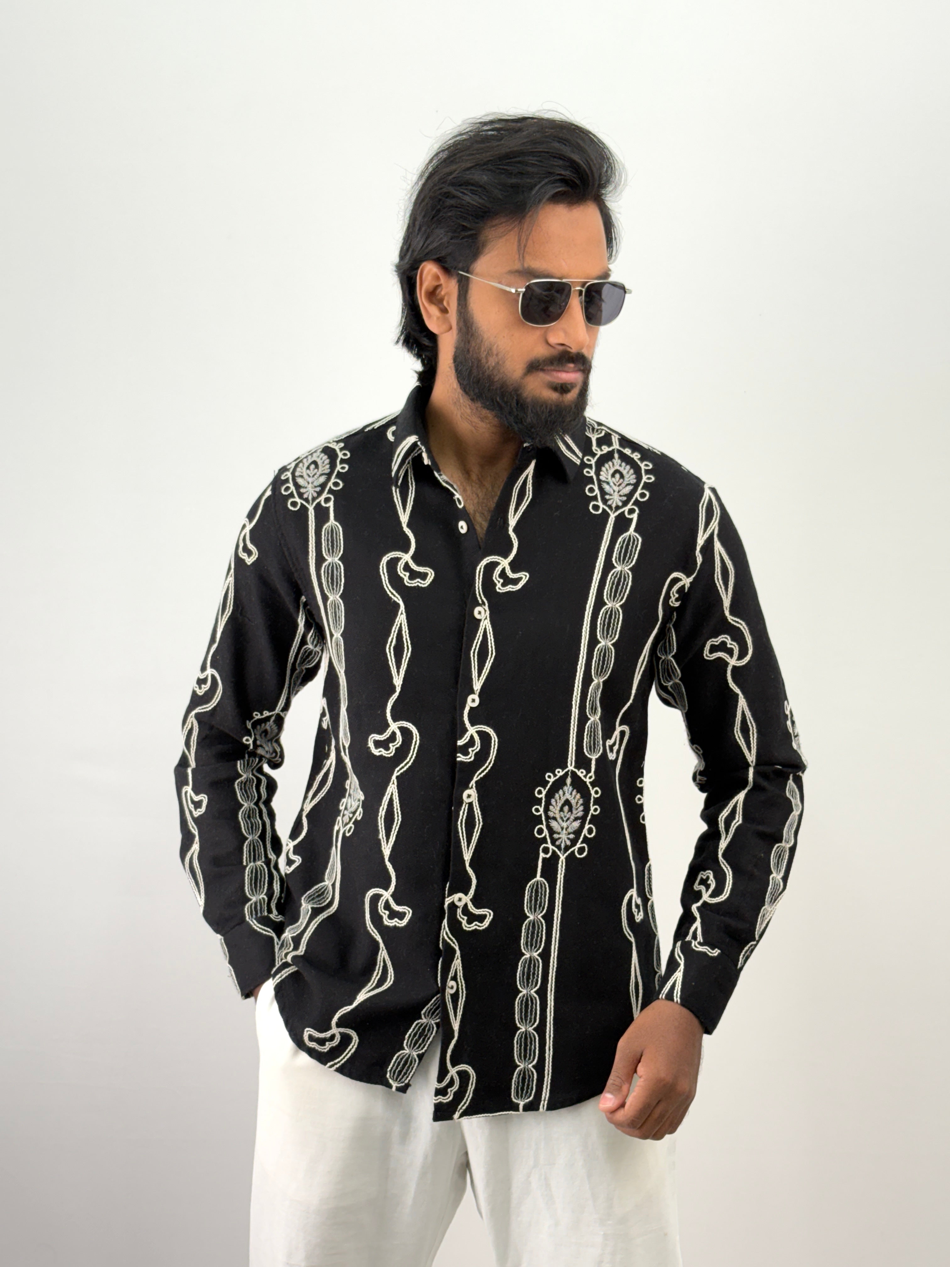 Black Embroidery Shirt