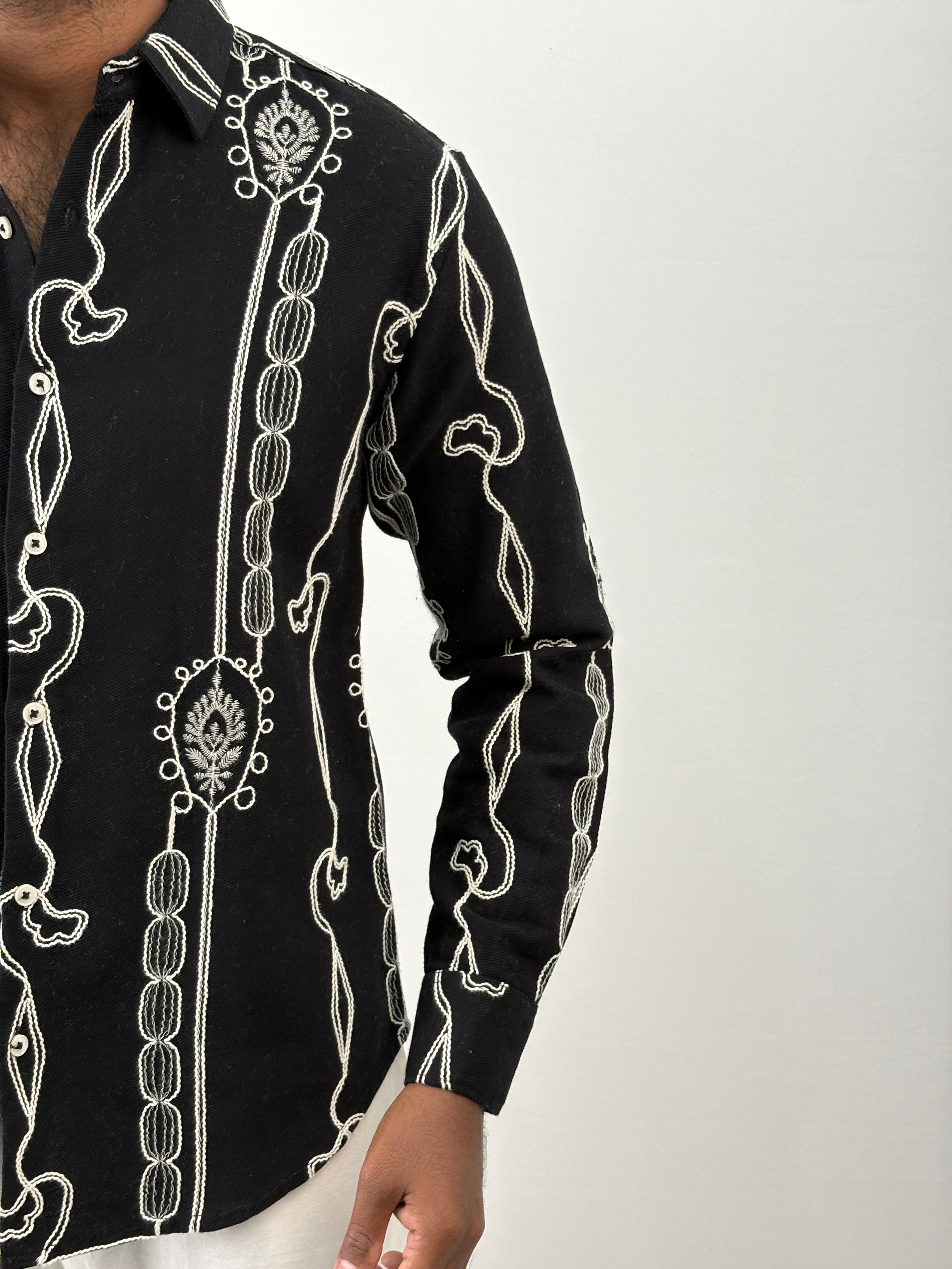 Black Embroidery Shirt