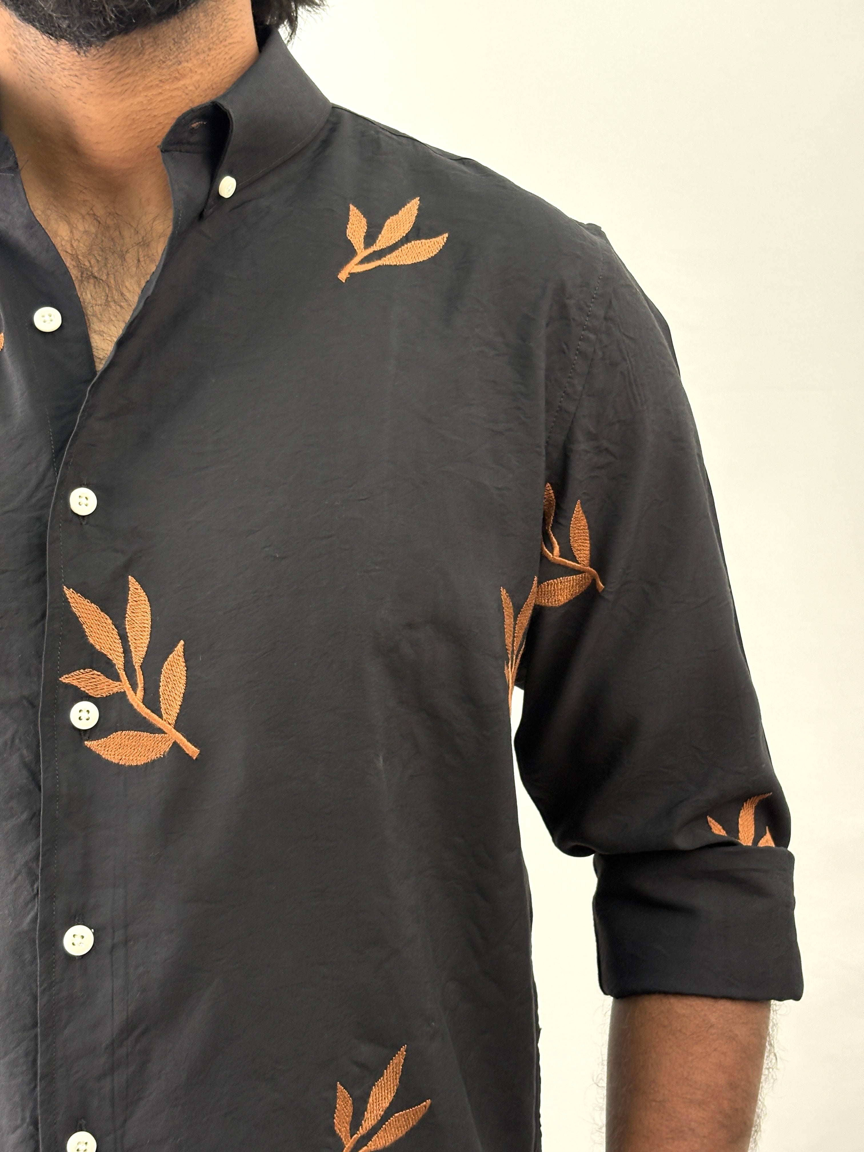 Black Embroidery Shirt