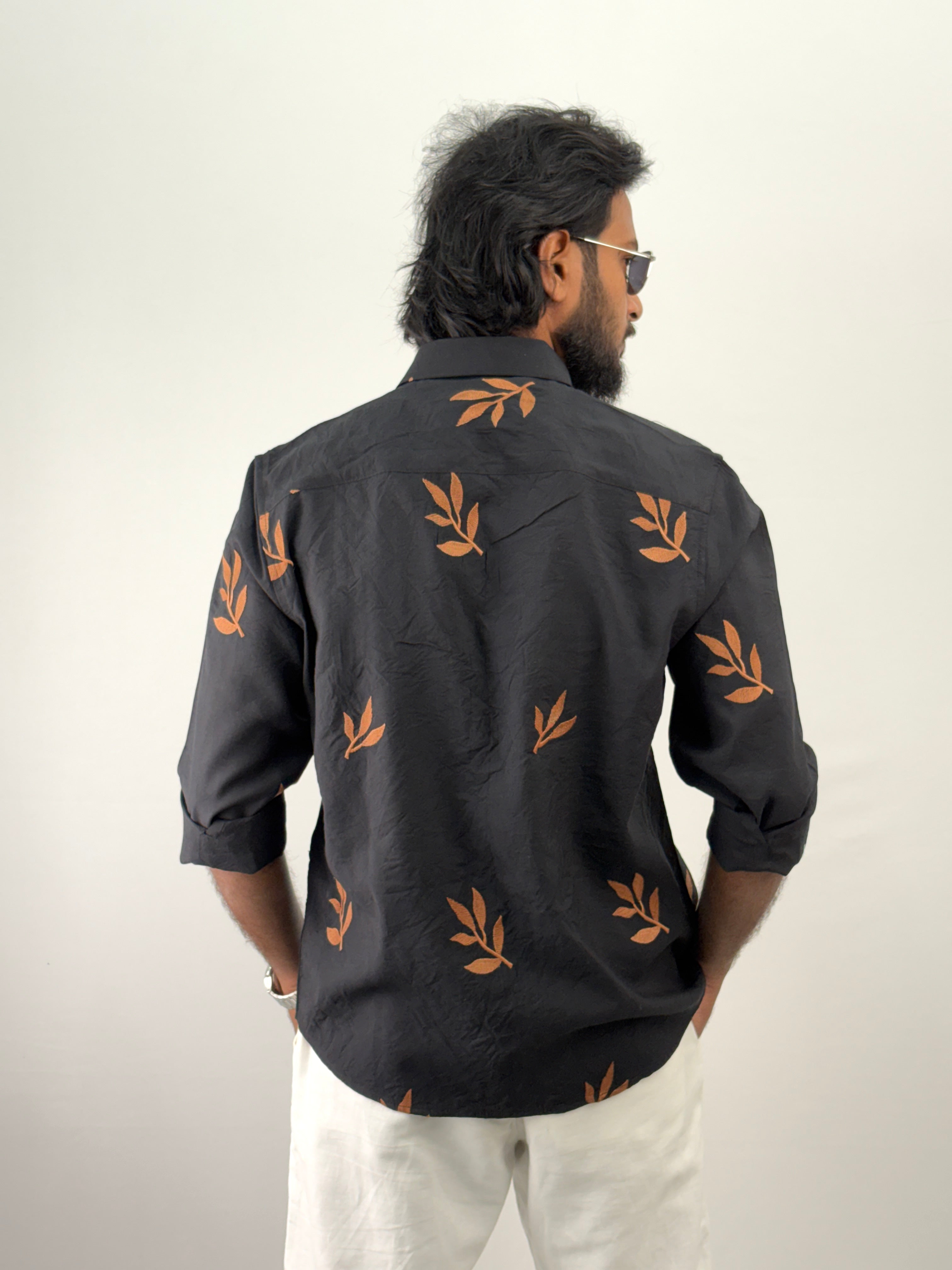 Black Embroidery Shirt