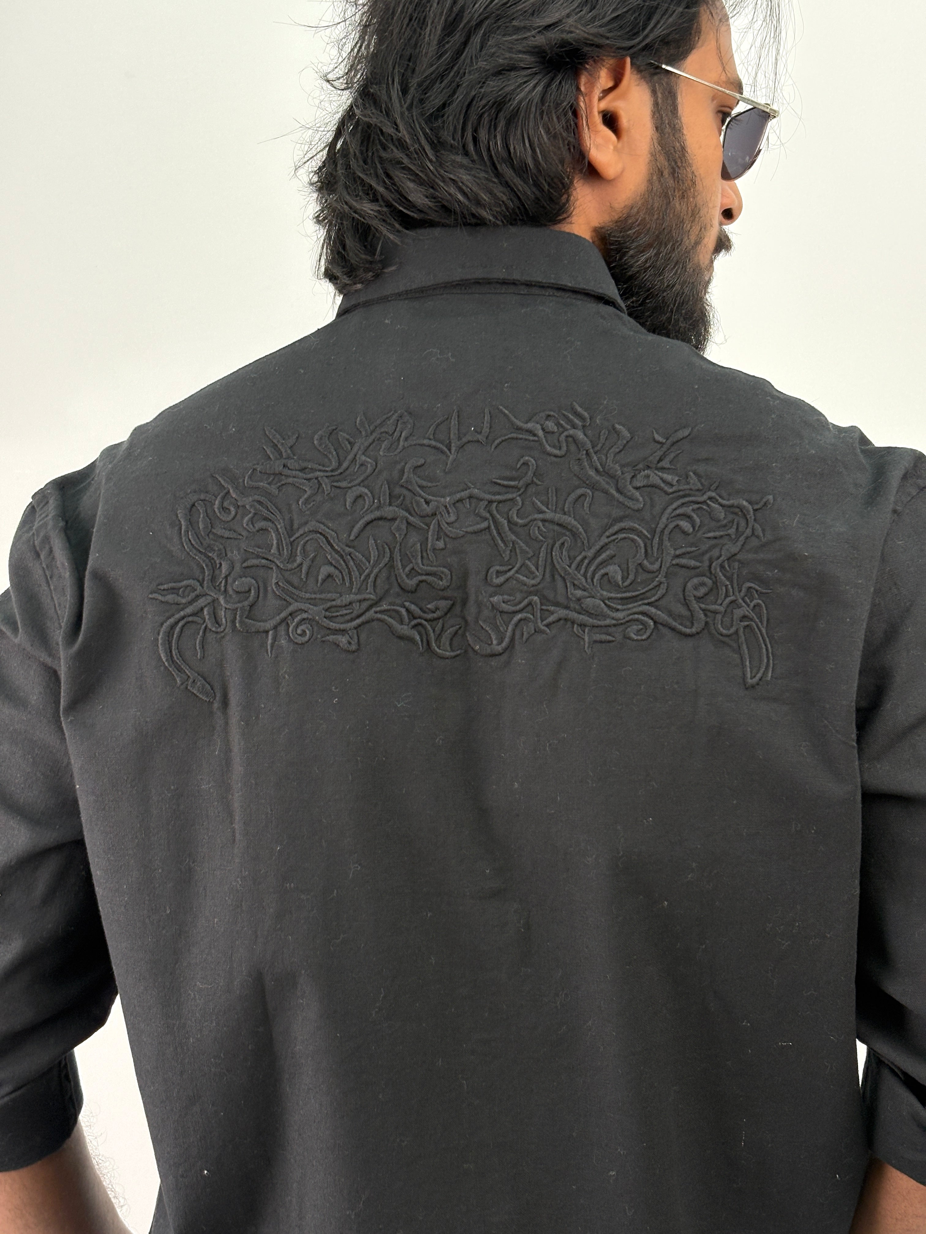 Black Back Embroidery Shirt