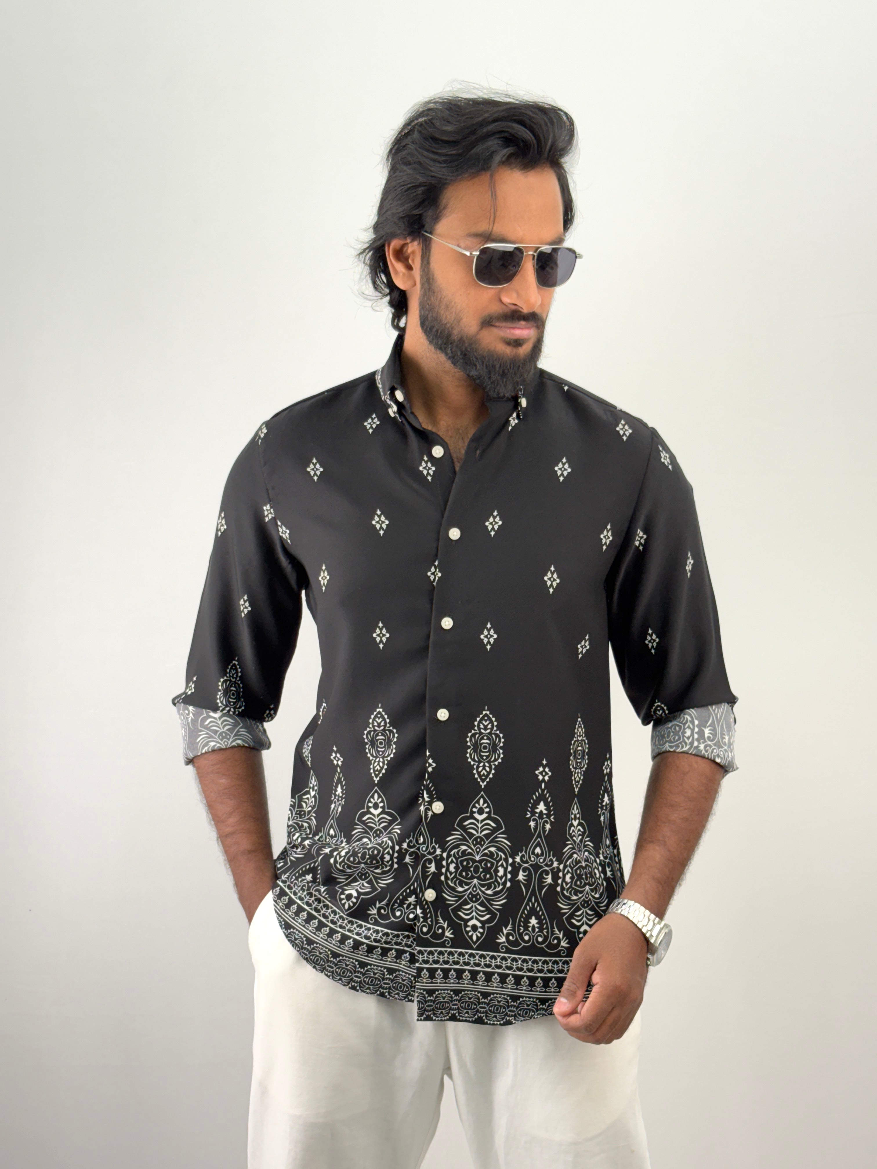 Black Bottom Printed Shirt 1
