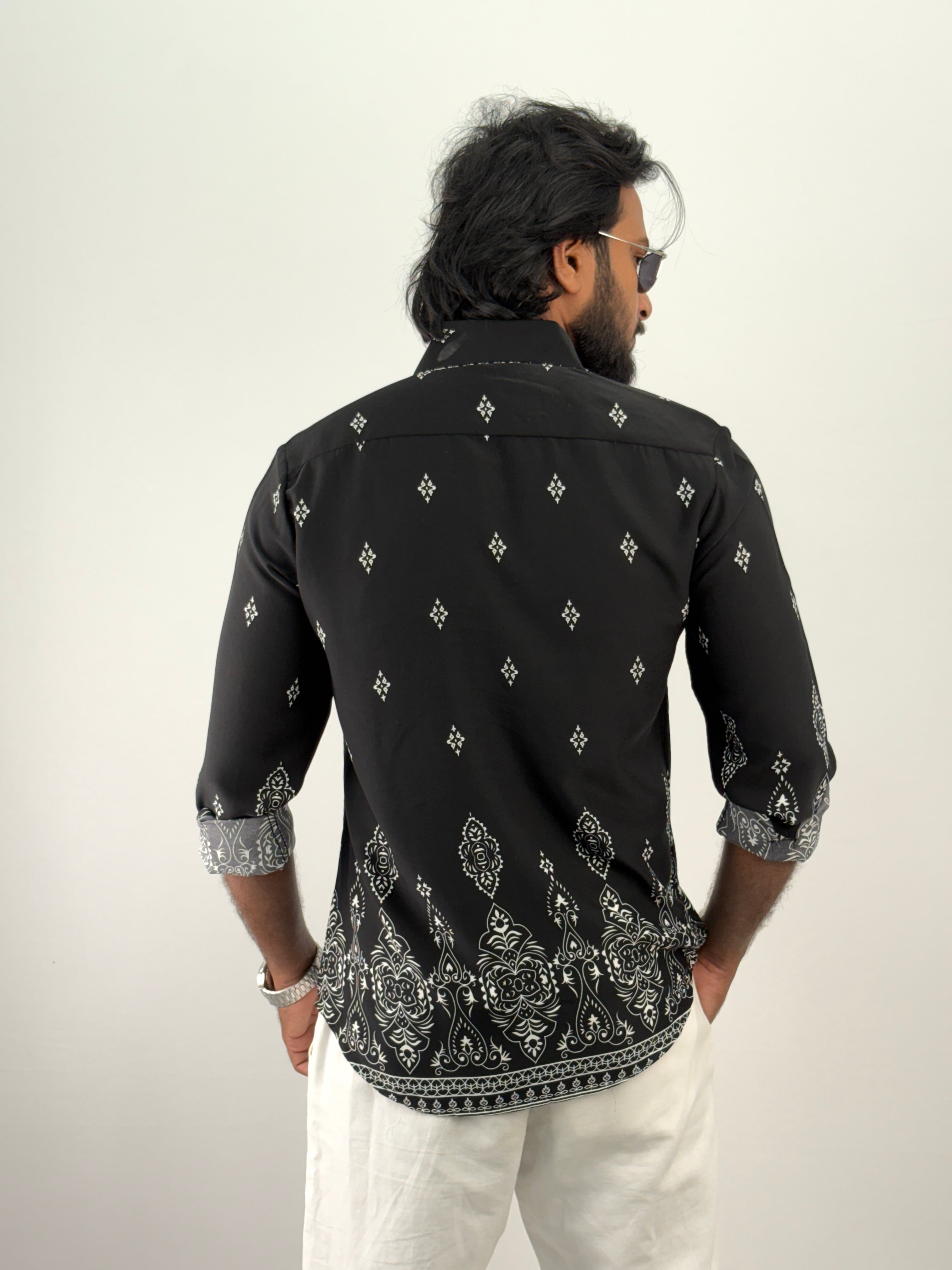 Black Bottom Printed Shirt 1