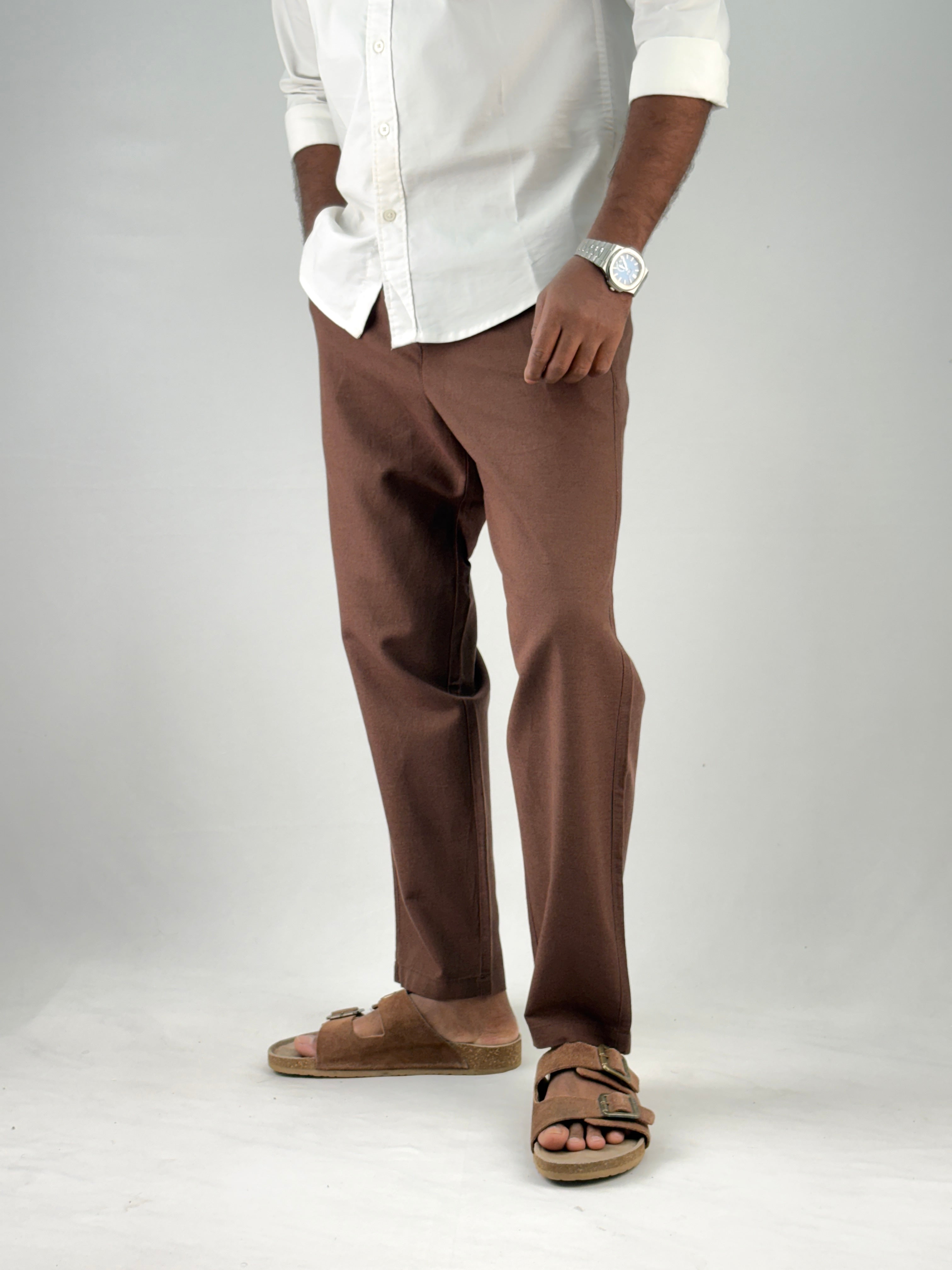 Brown Linen Pant