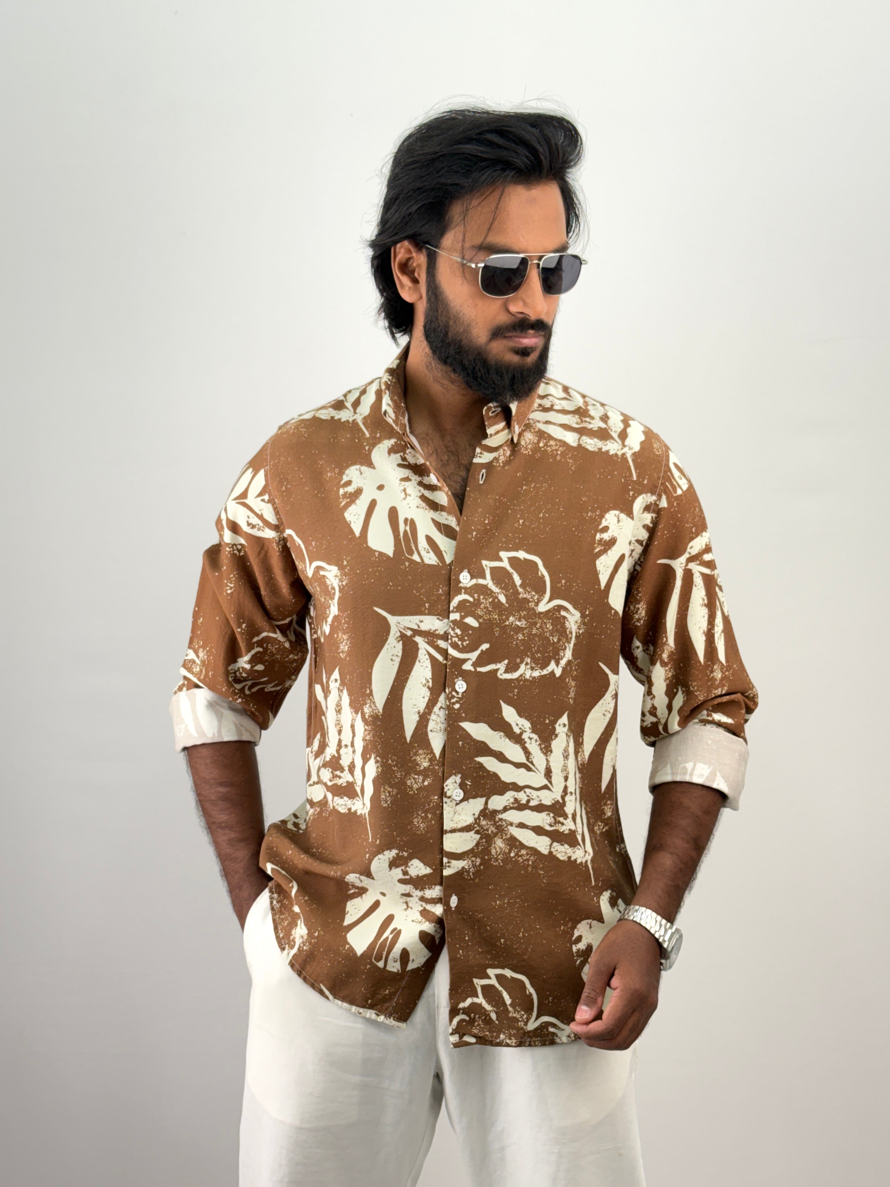 Brown IMP Printed Shirt