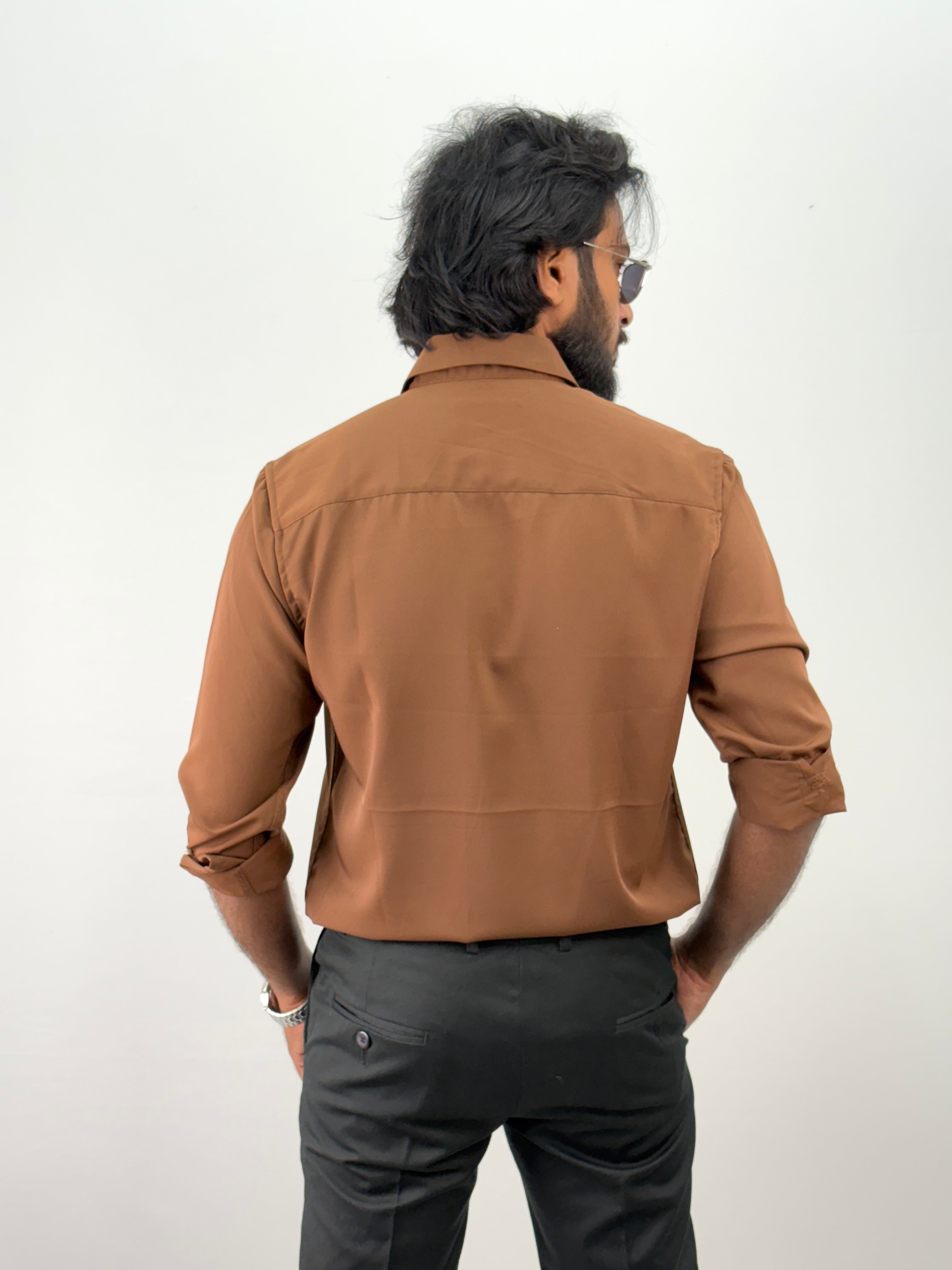 Brown Flock IMP Printed Shirt