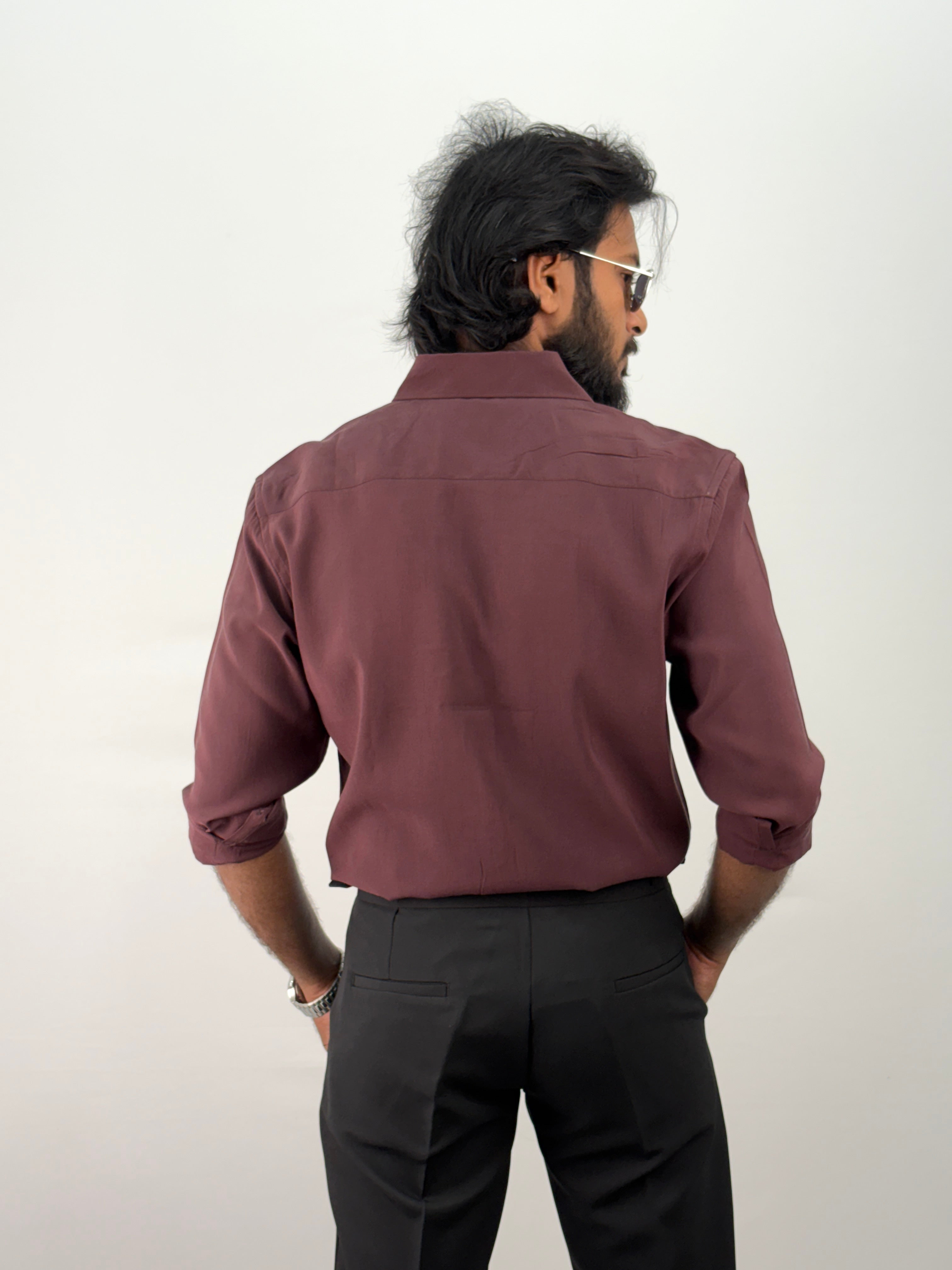 Burgundy IMP Plain Shirt