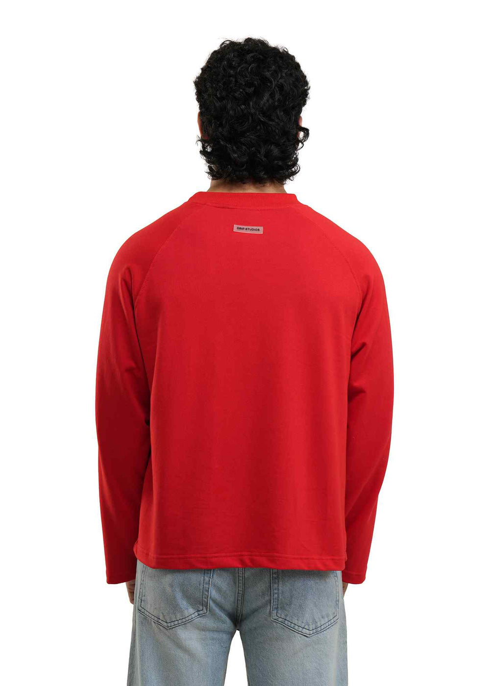 True Red Cropped Raglan Tee