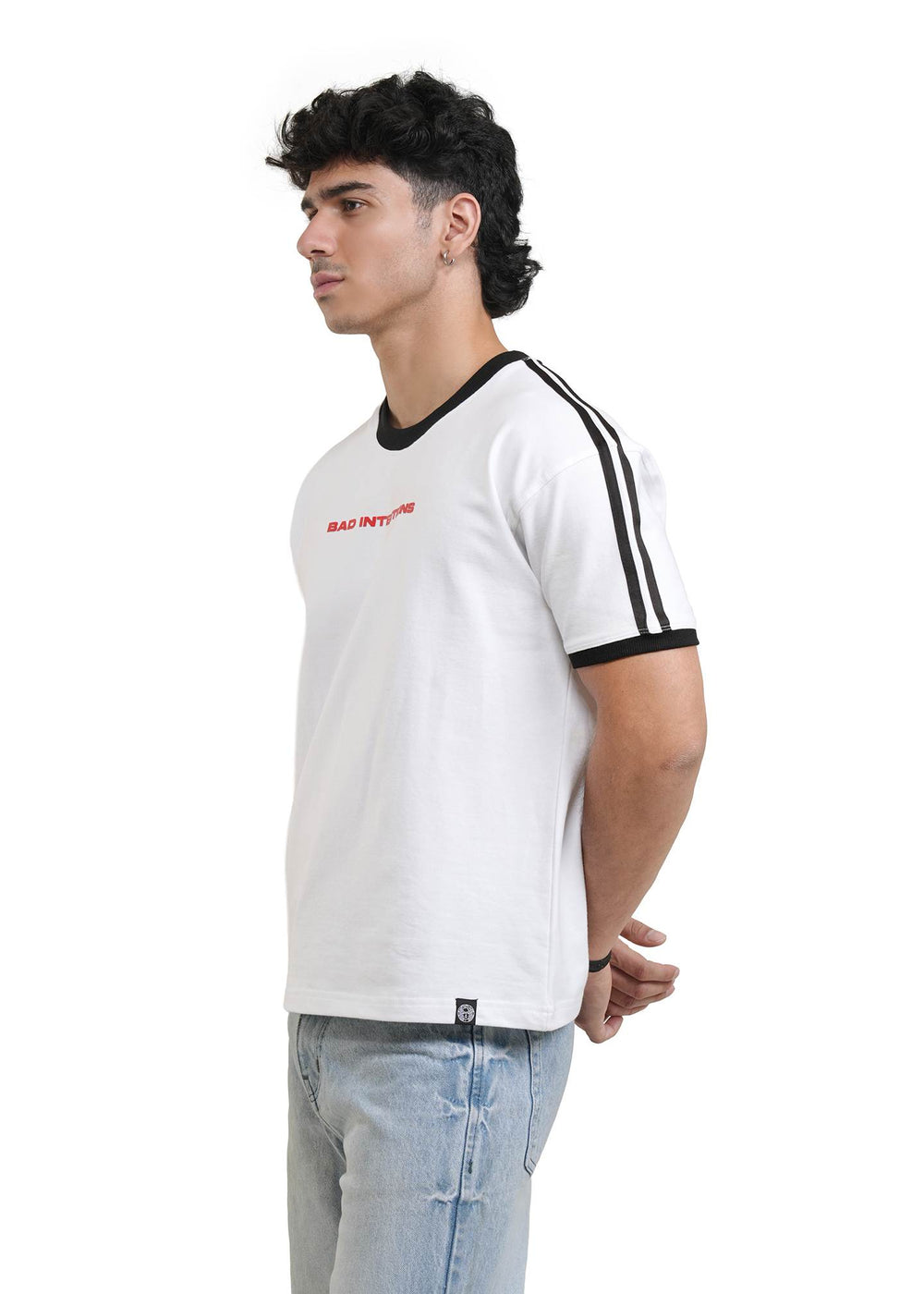 White Cropped Ringer T-shirt