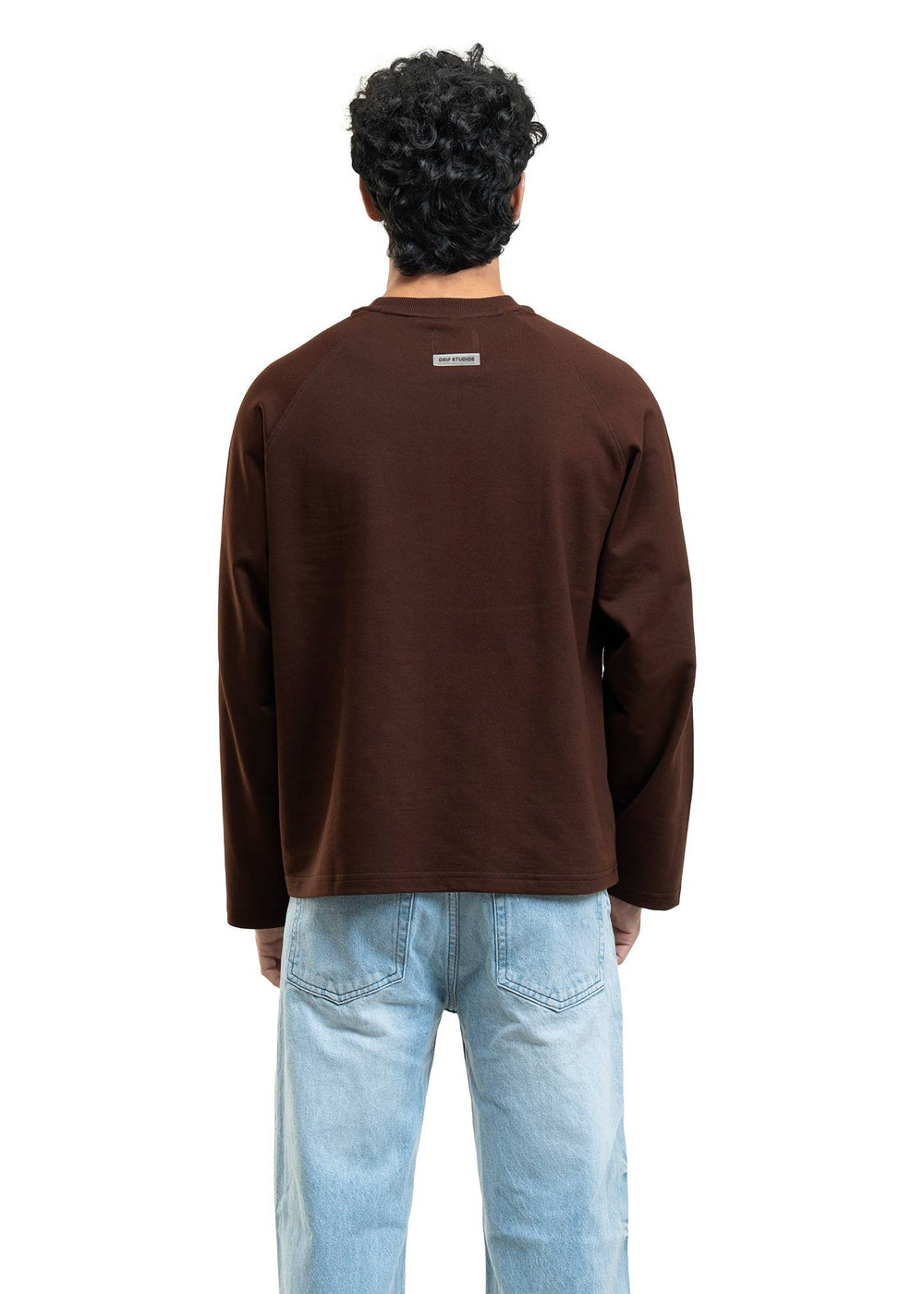 Coffee Cropped Raglan Tee