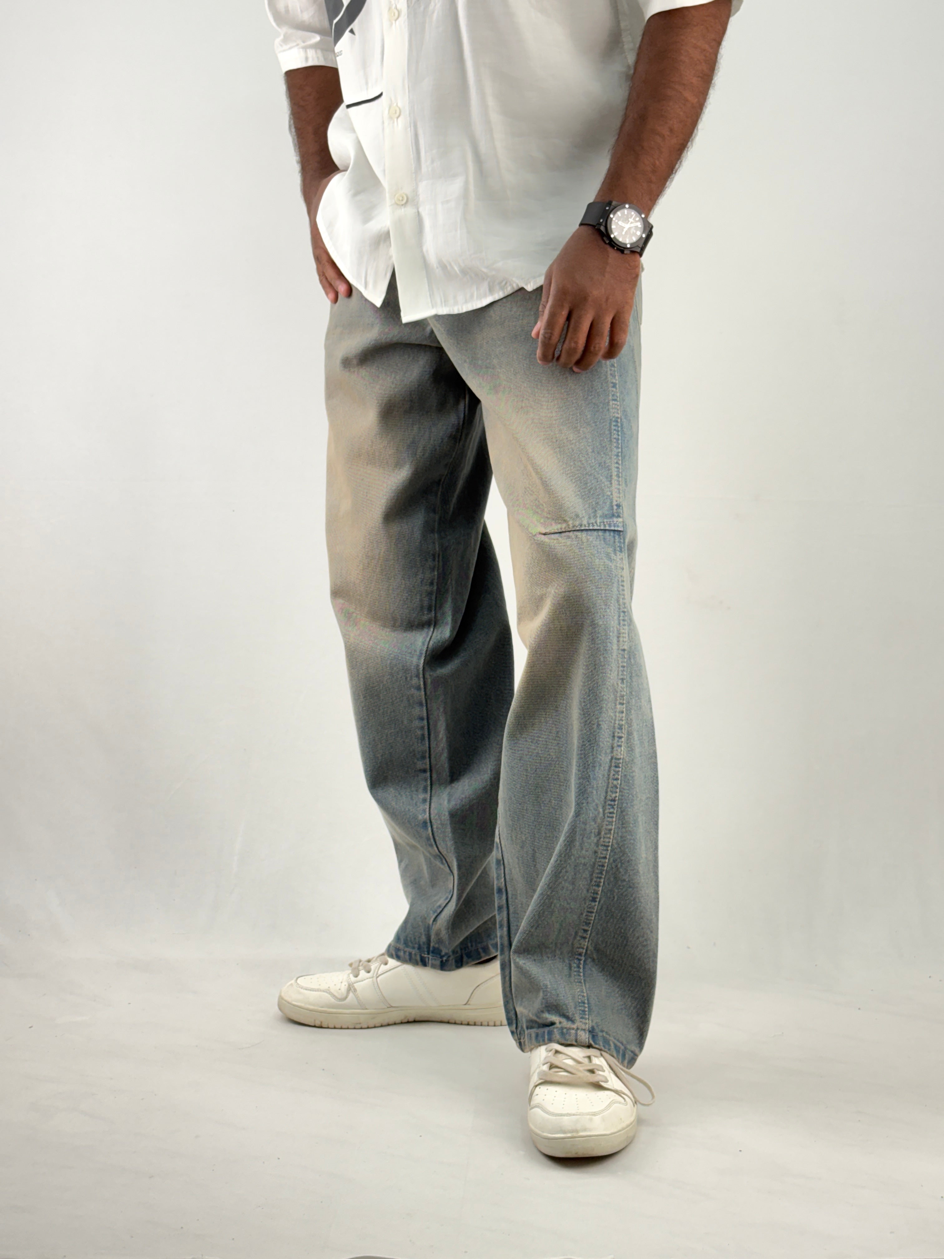 Dusty Blue Curve Fit jean