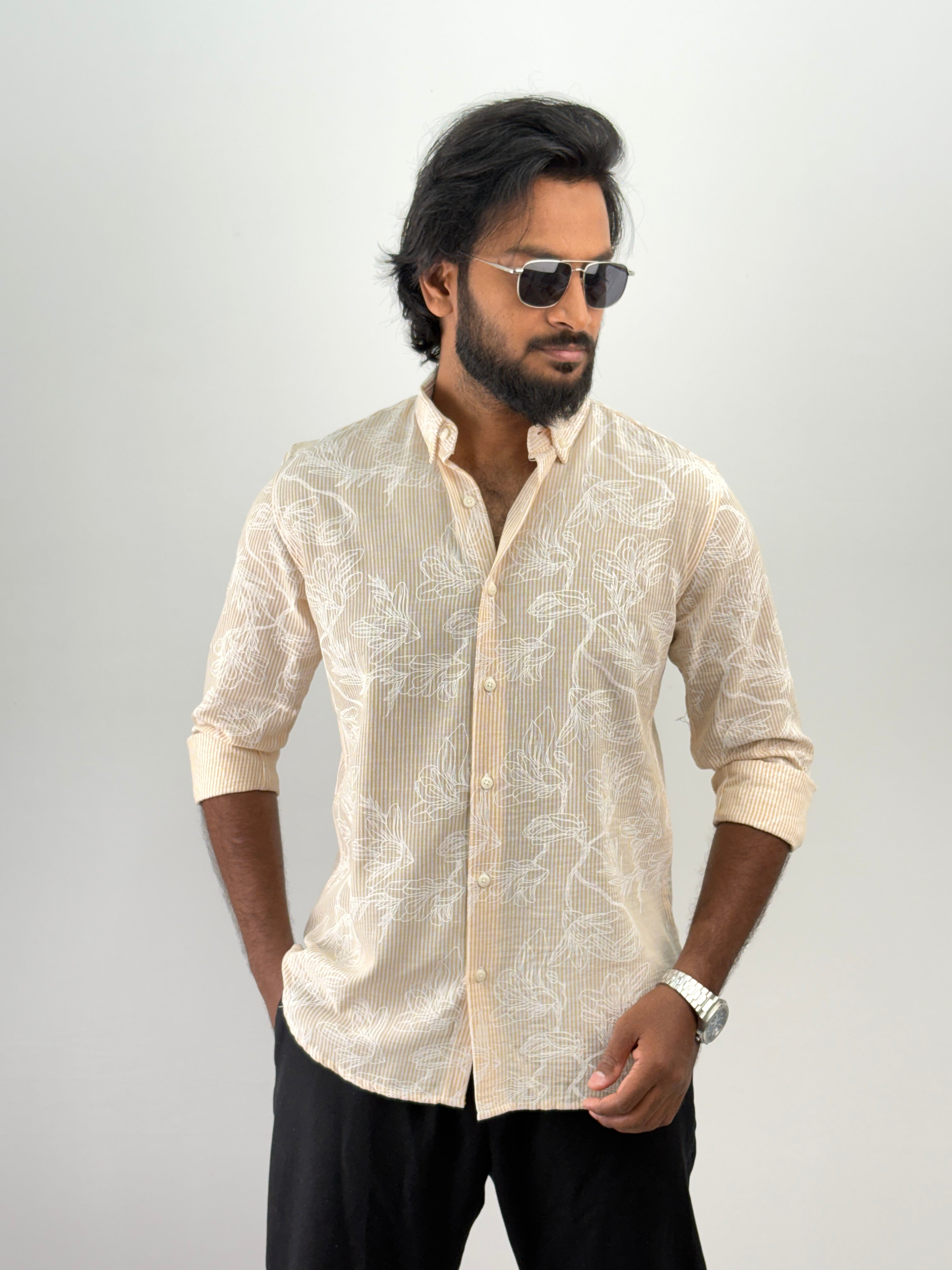 Fawn Printed Stripe Shirt