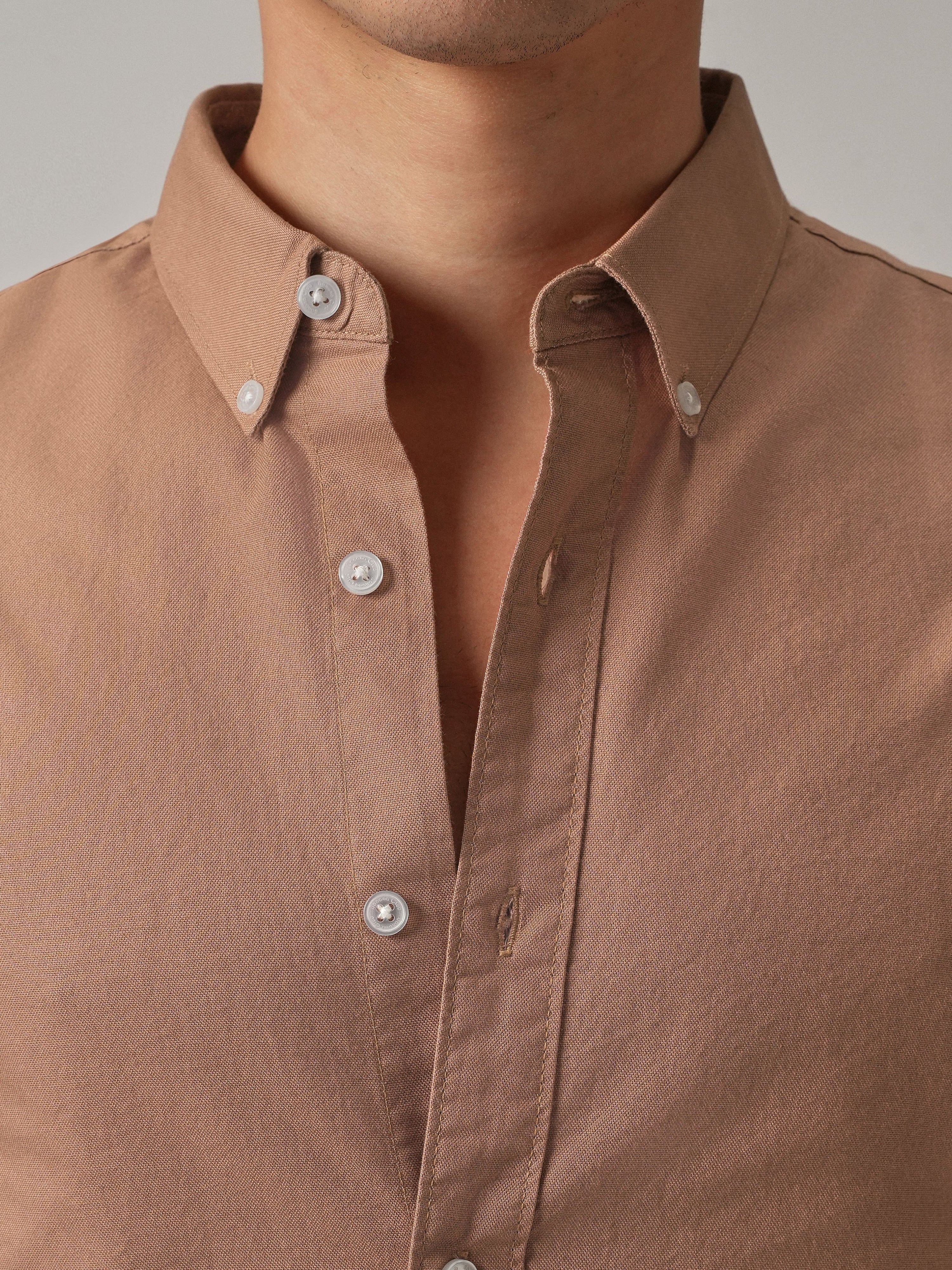 Fawn Plain Elbow Patch Shirt
