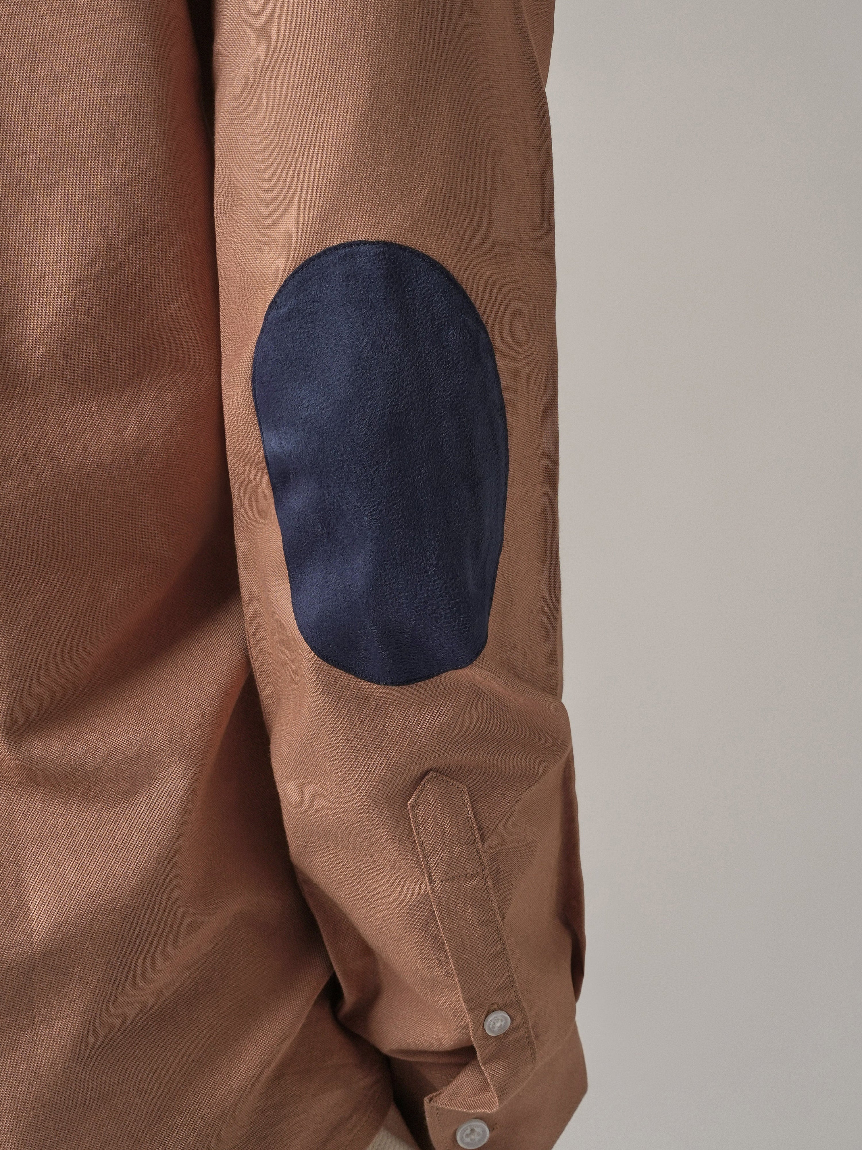Fawn Plain Elbow Patch Shirt