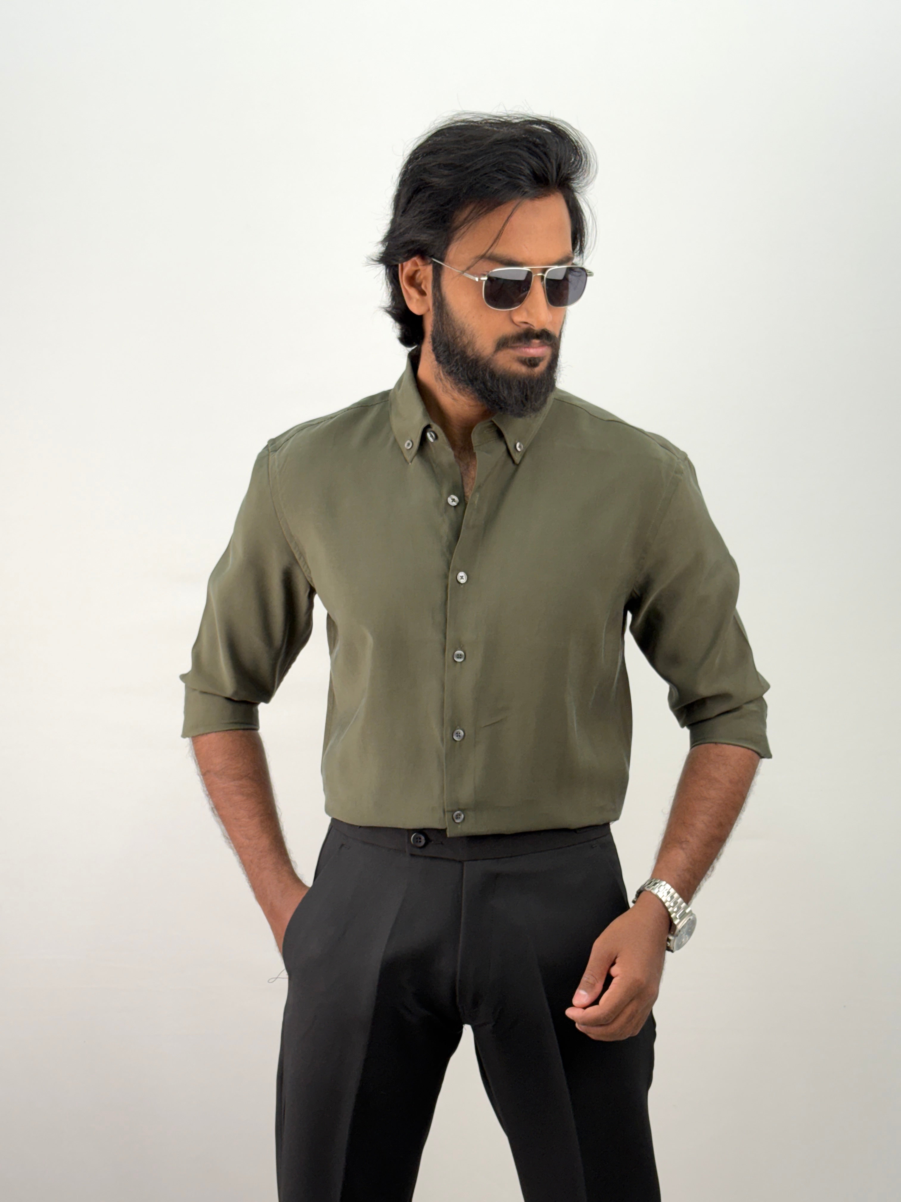 Green IMP Plain Shirt