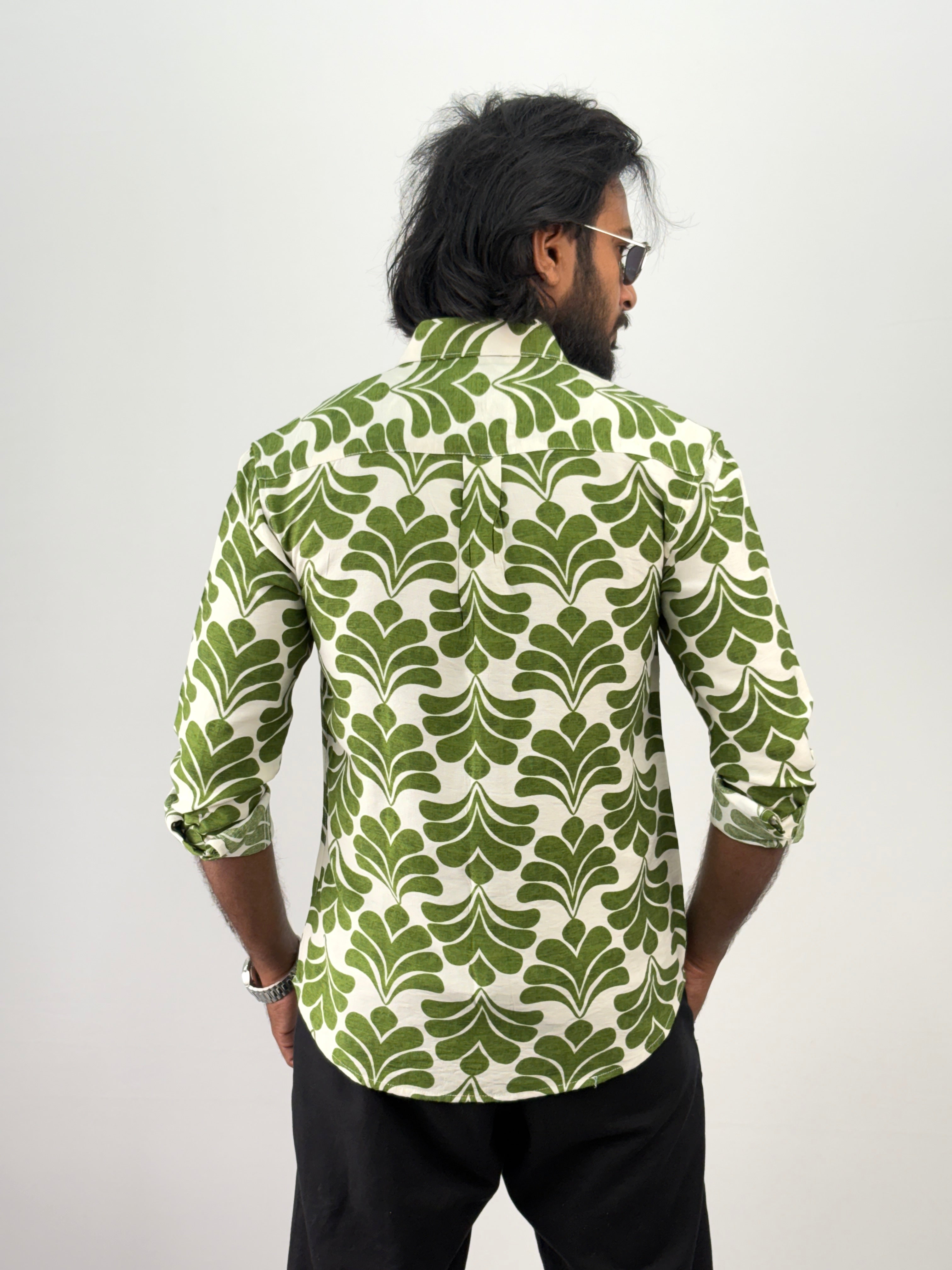Green Printed Shirt