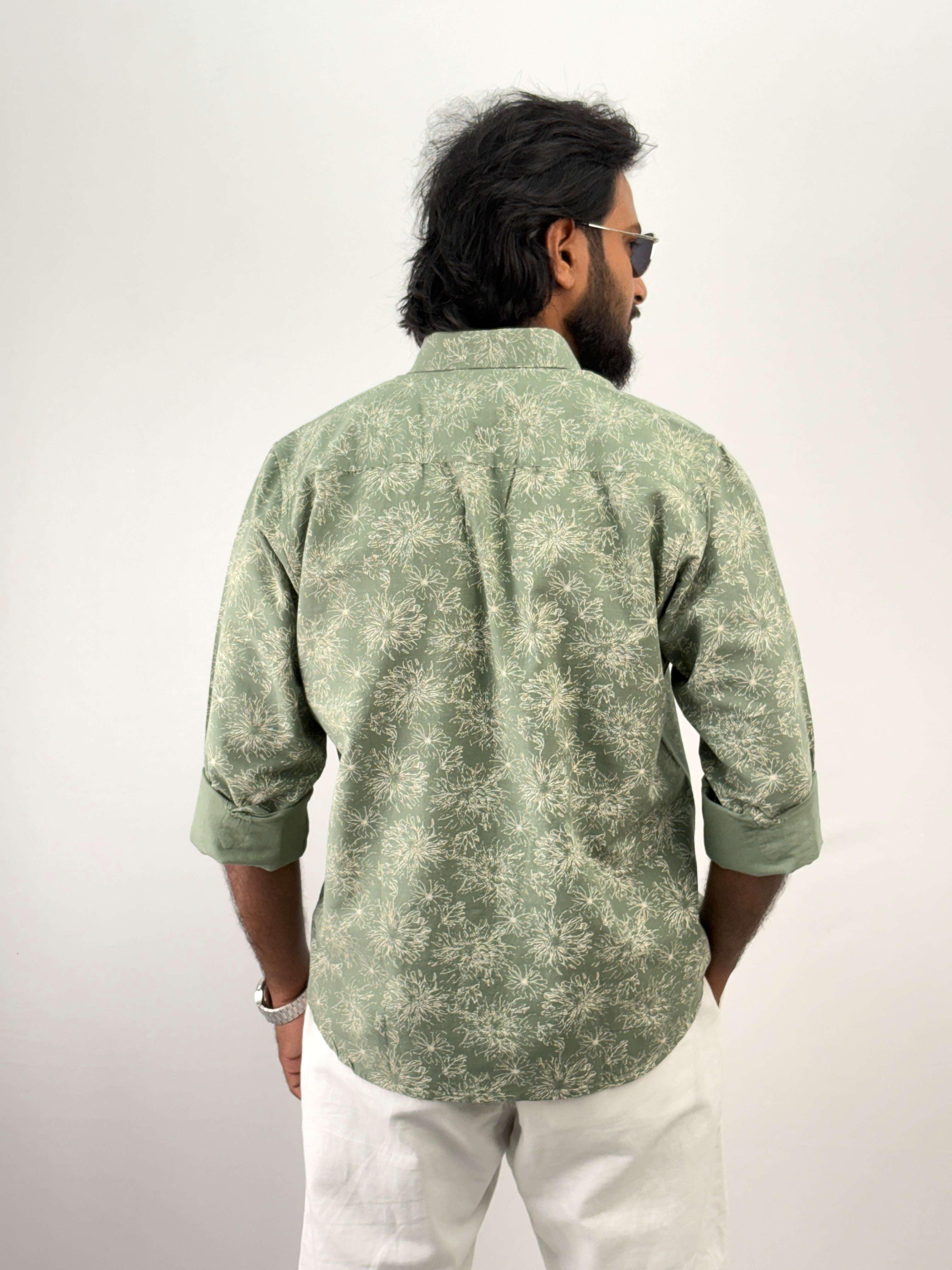 Green Linen Shirt