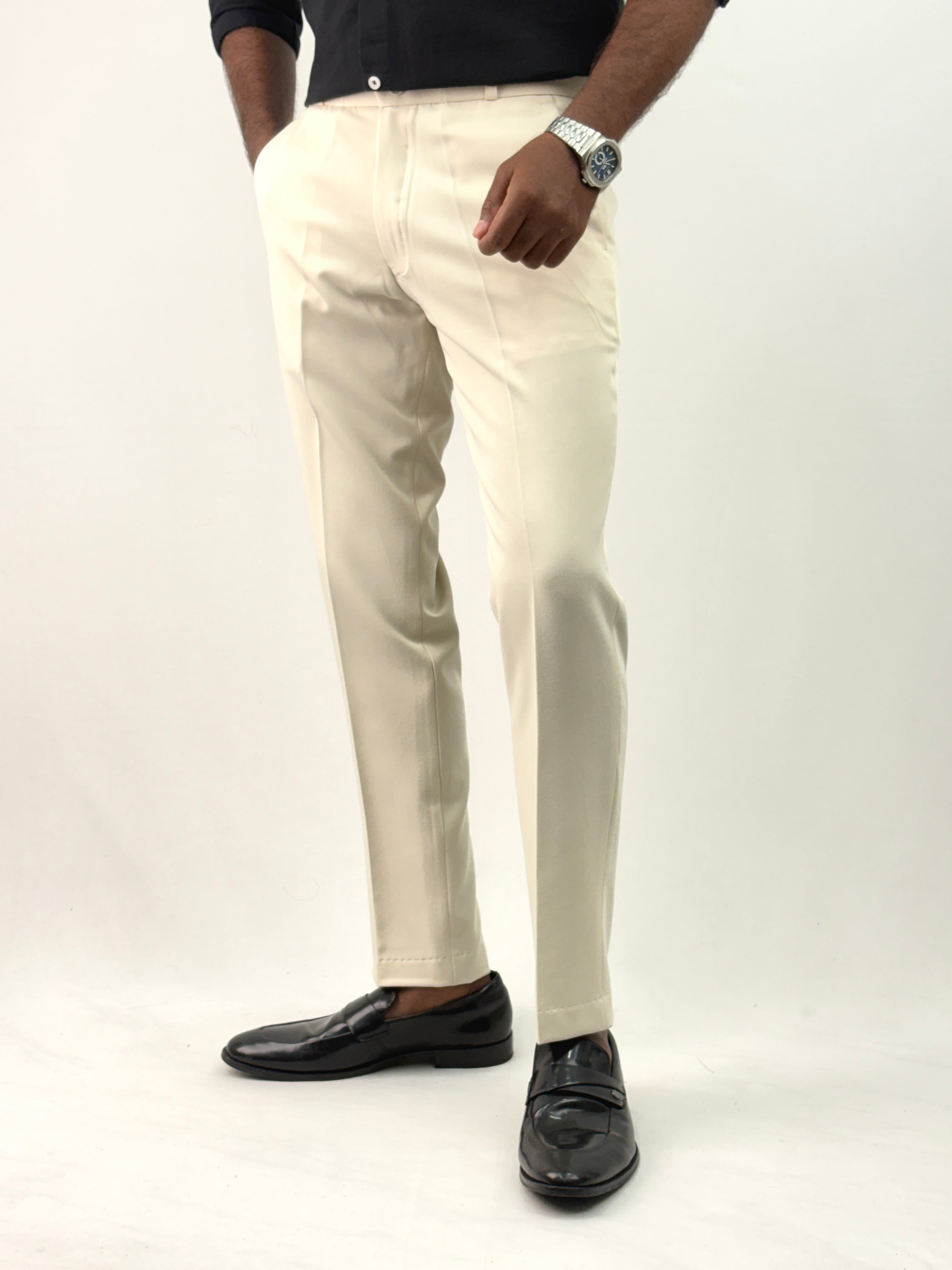Cream Formal Pant 3