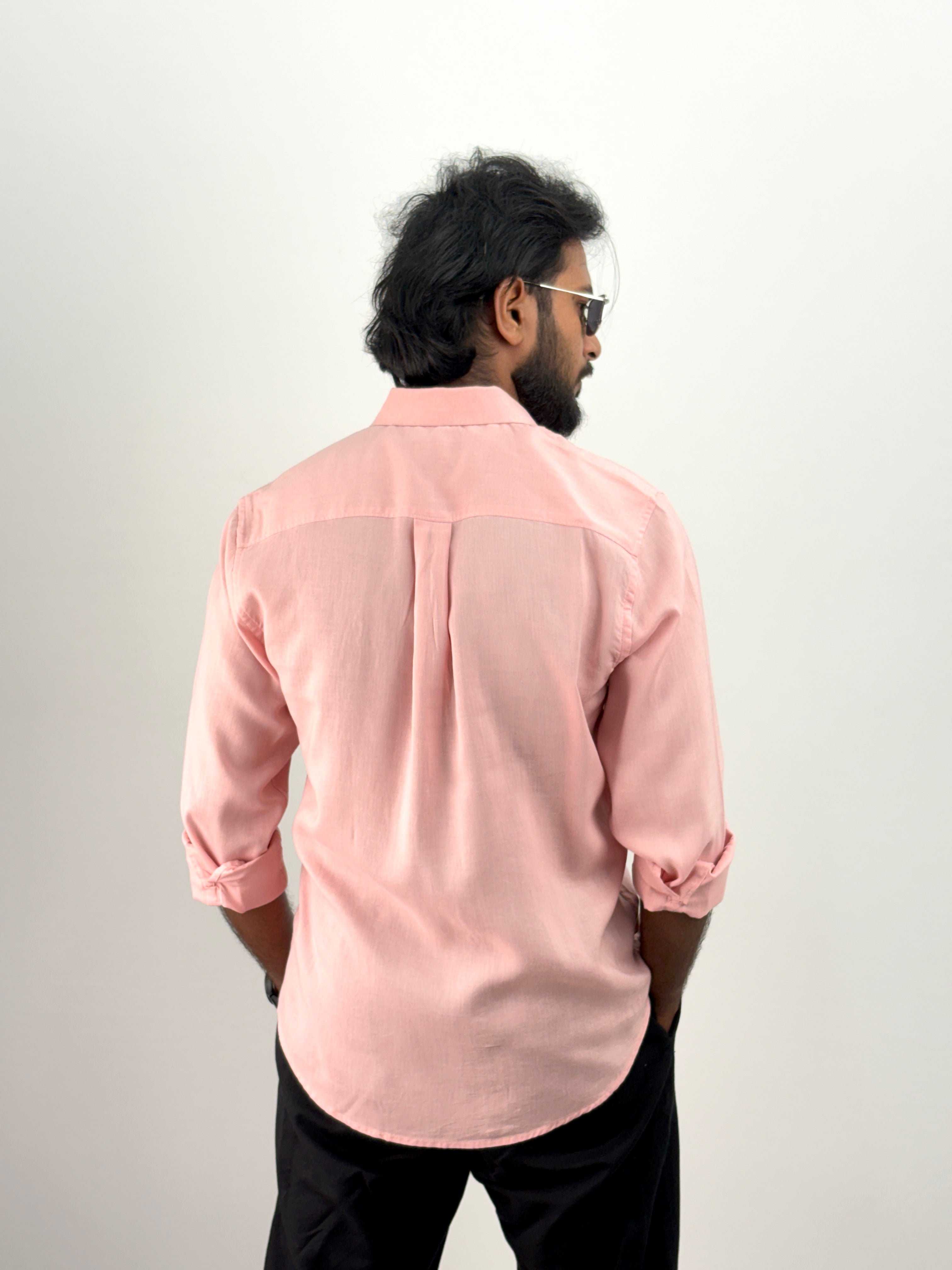 Peach Linen Shirt