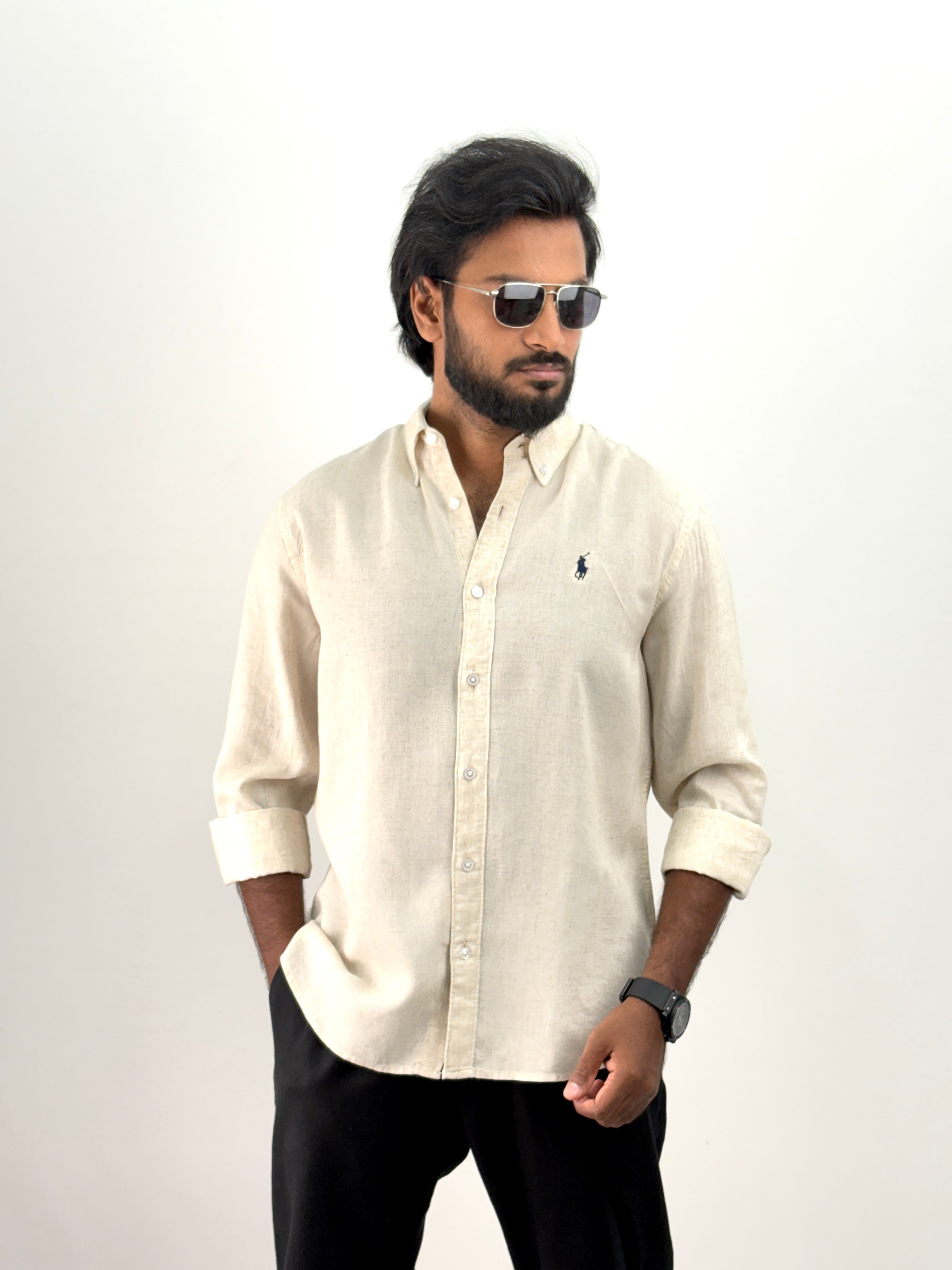 Cream Linen Shirt