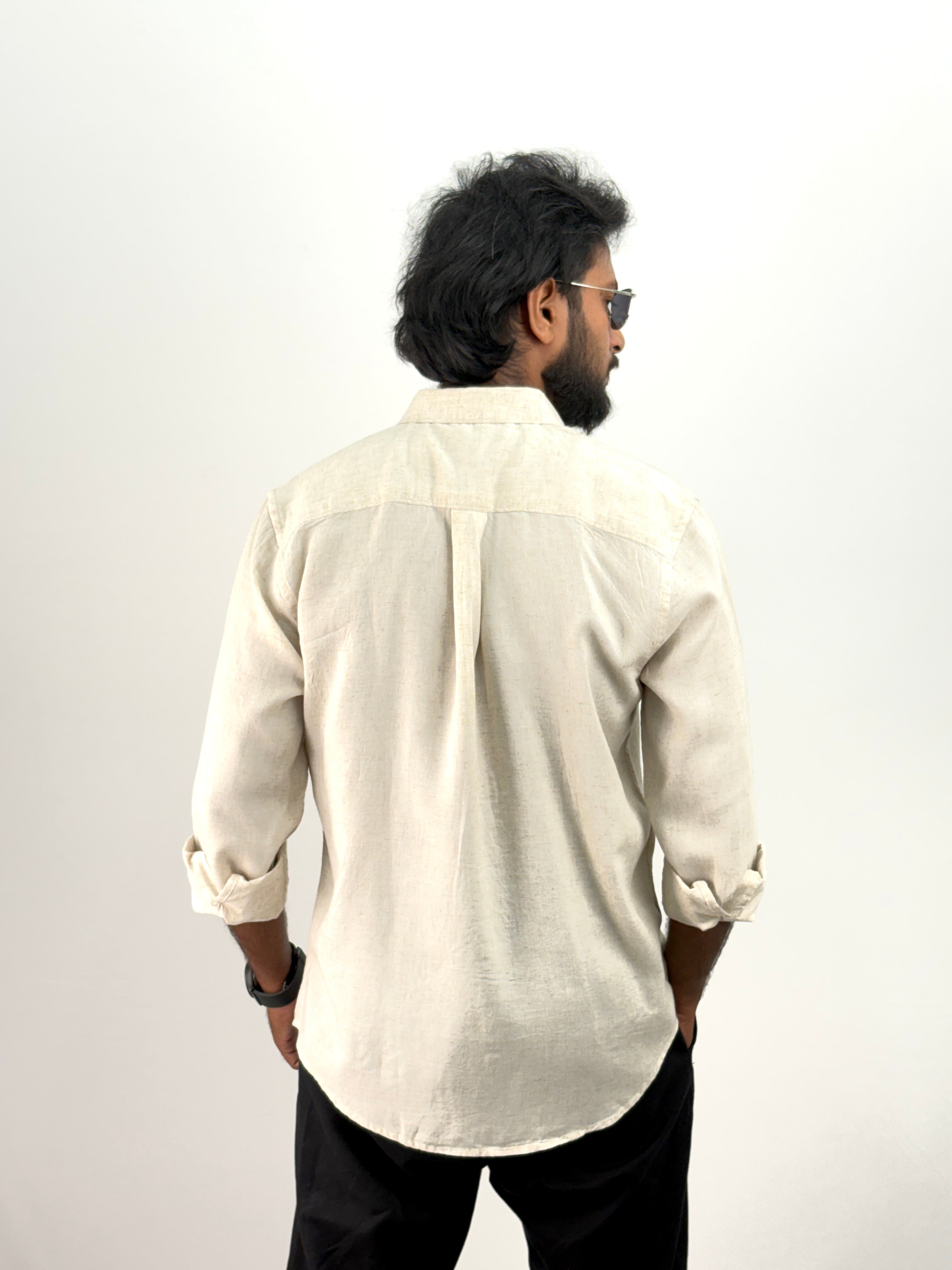 Cream Linen Shirt