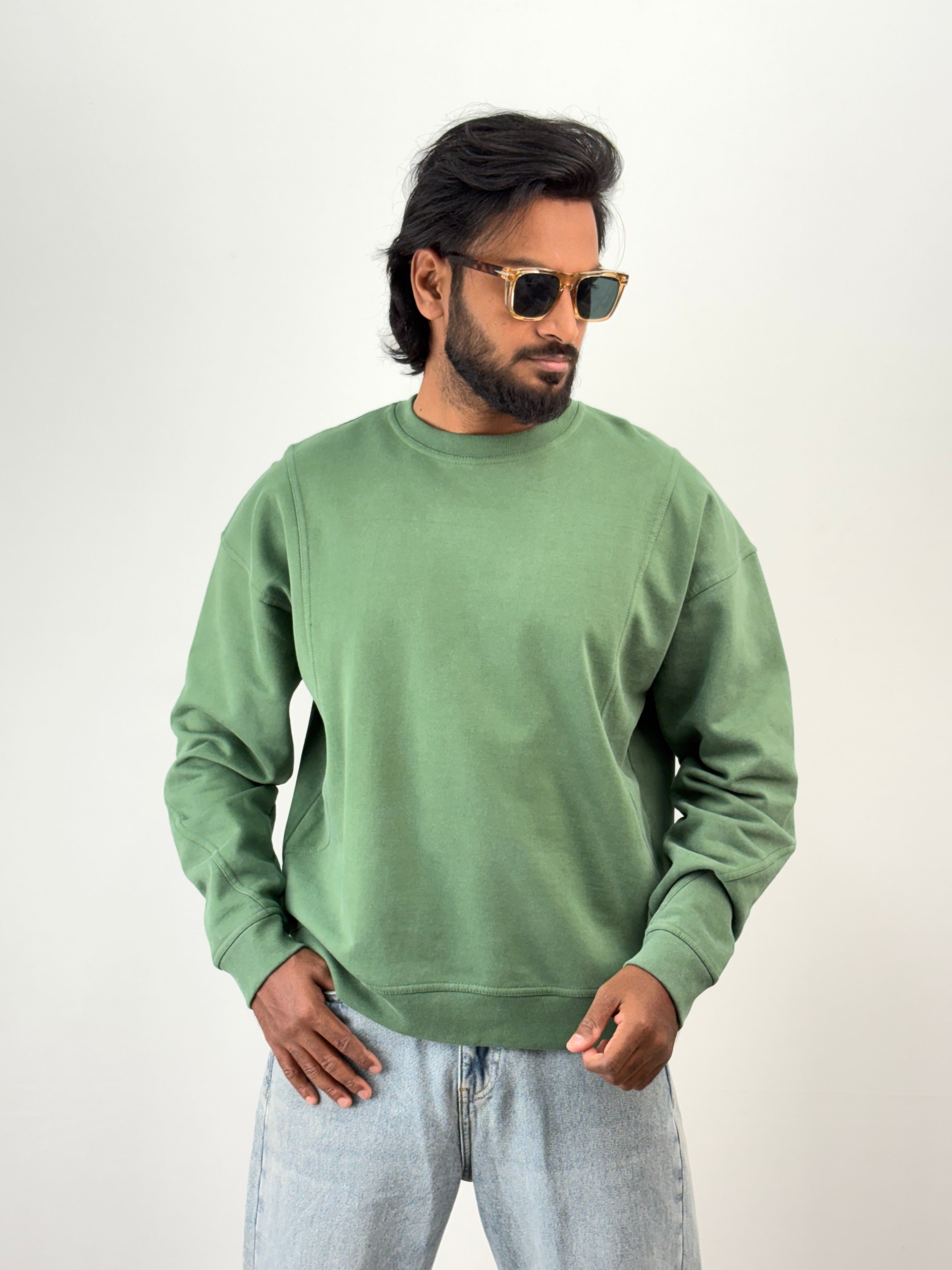 Green Oversized Sweatshirt
