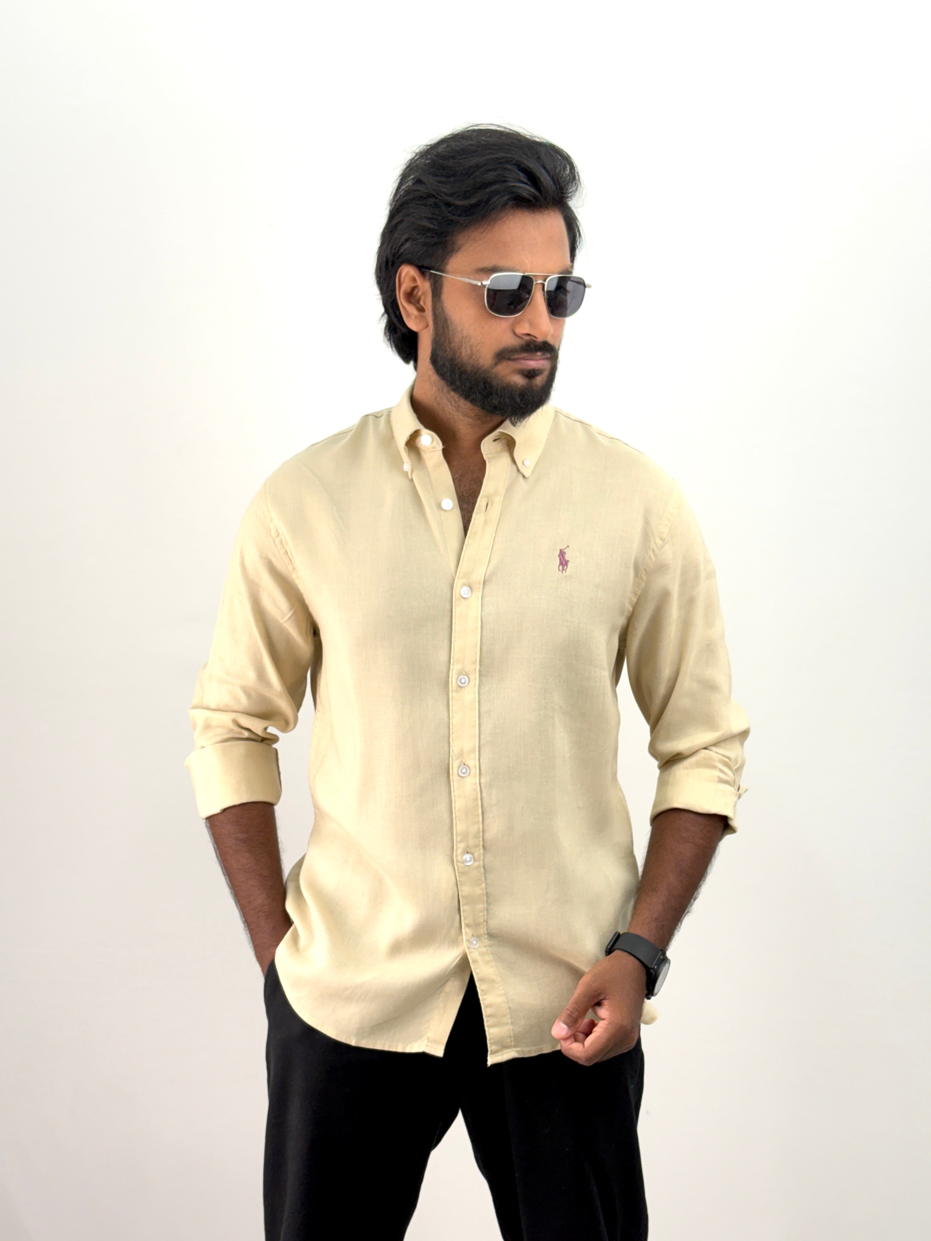 Beige Linen Shirt