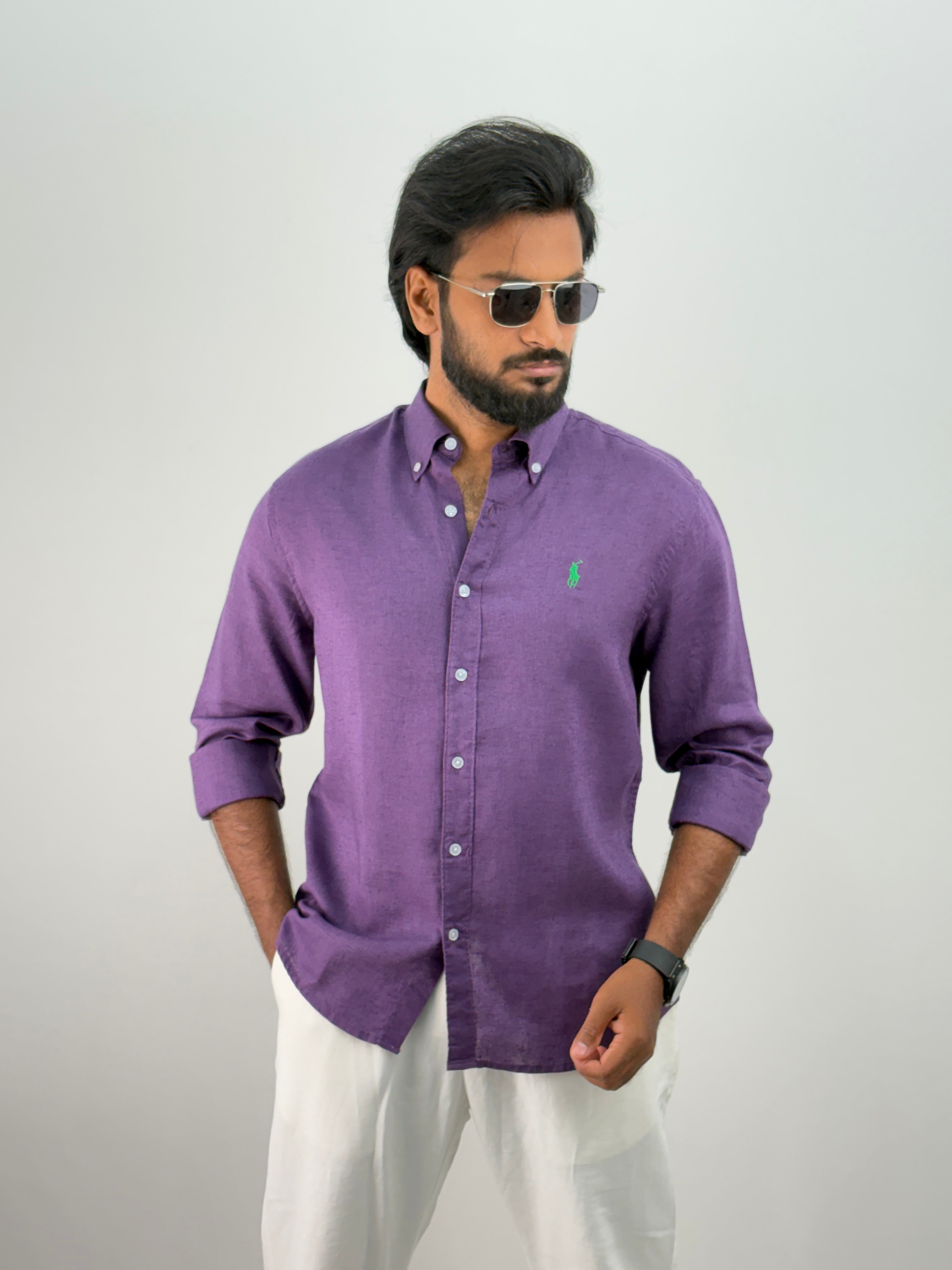 Purple Linen Shirt