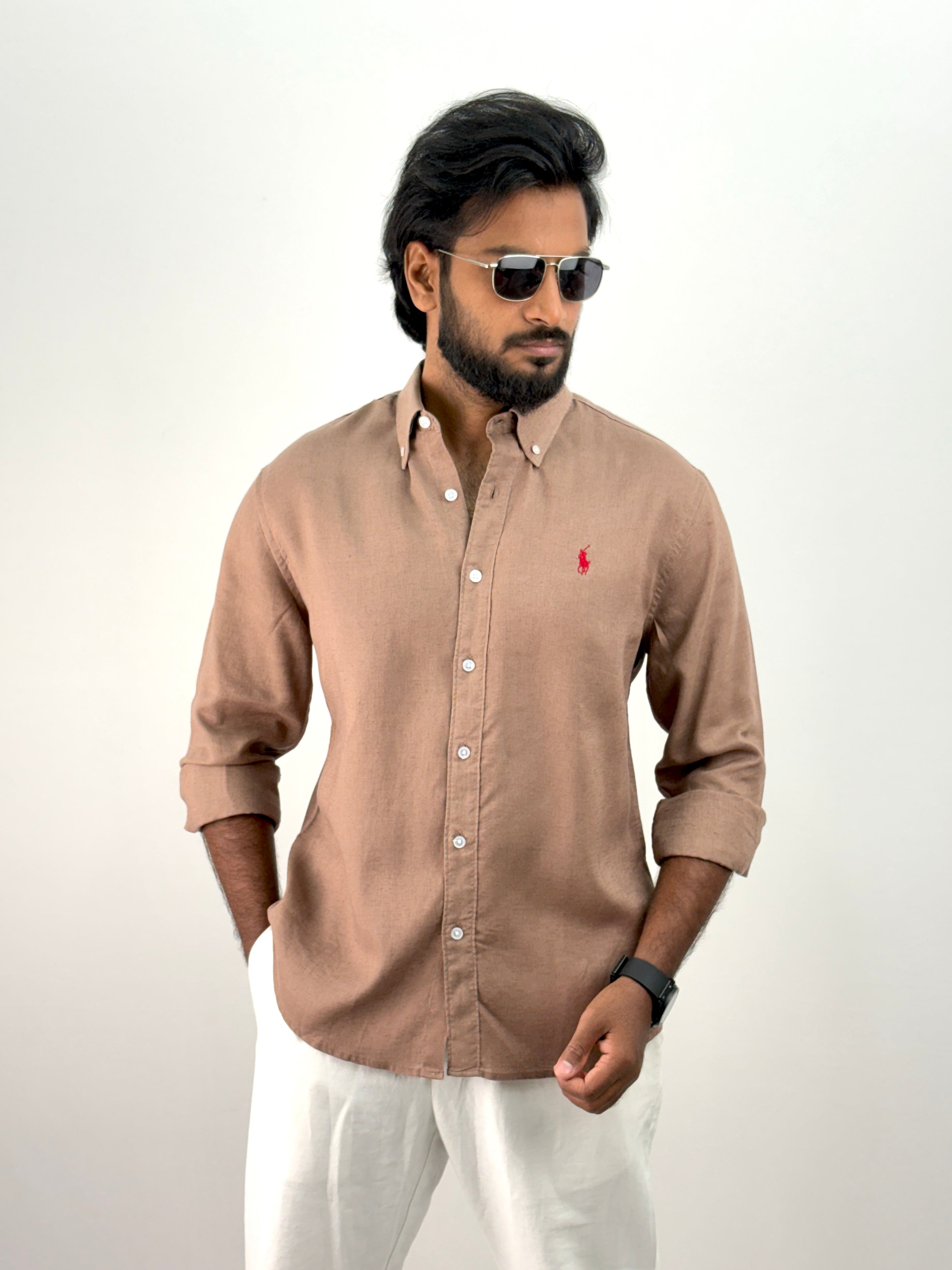 Brown Linen Shirt