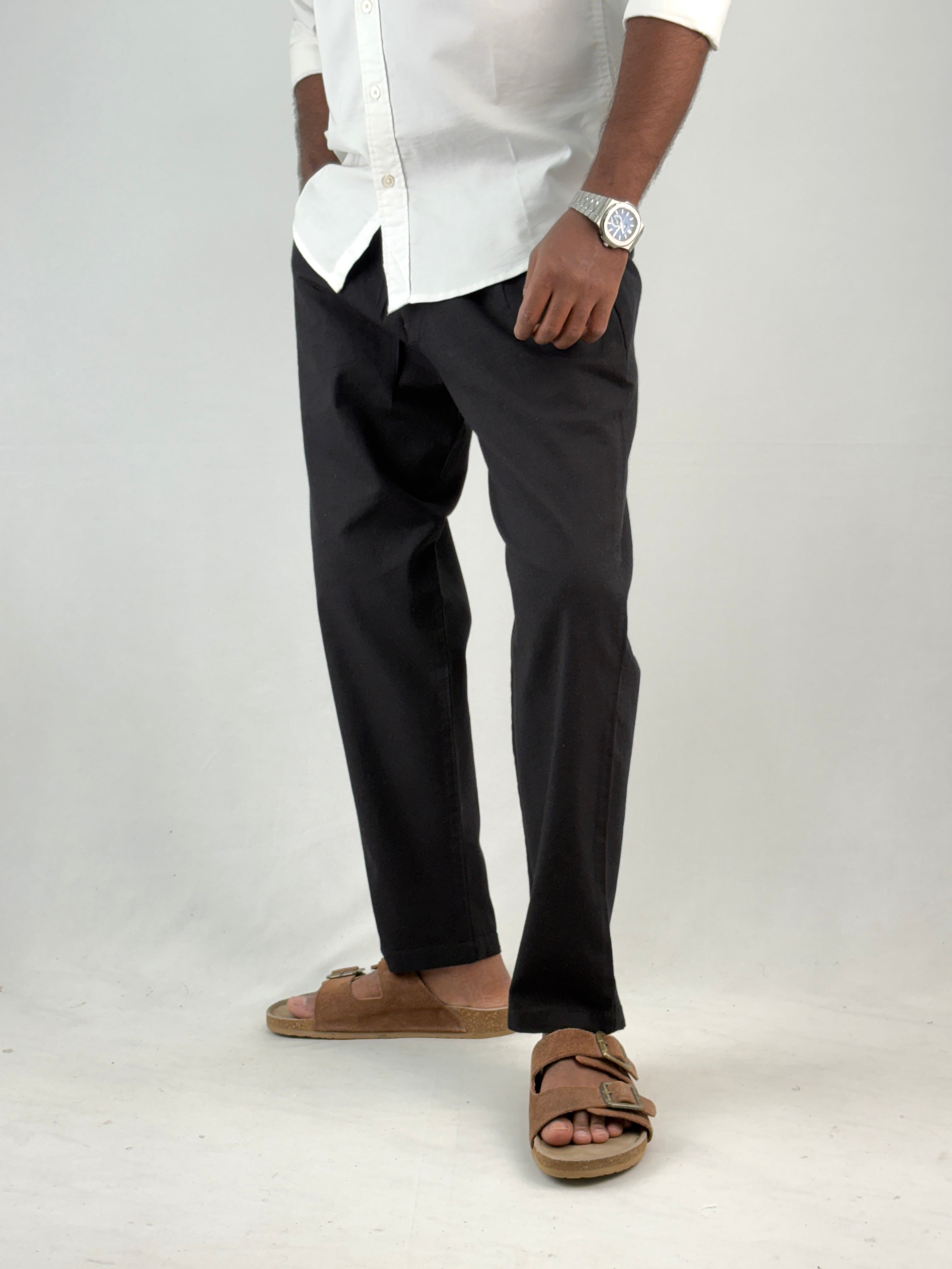 Black Linen Pant