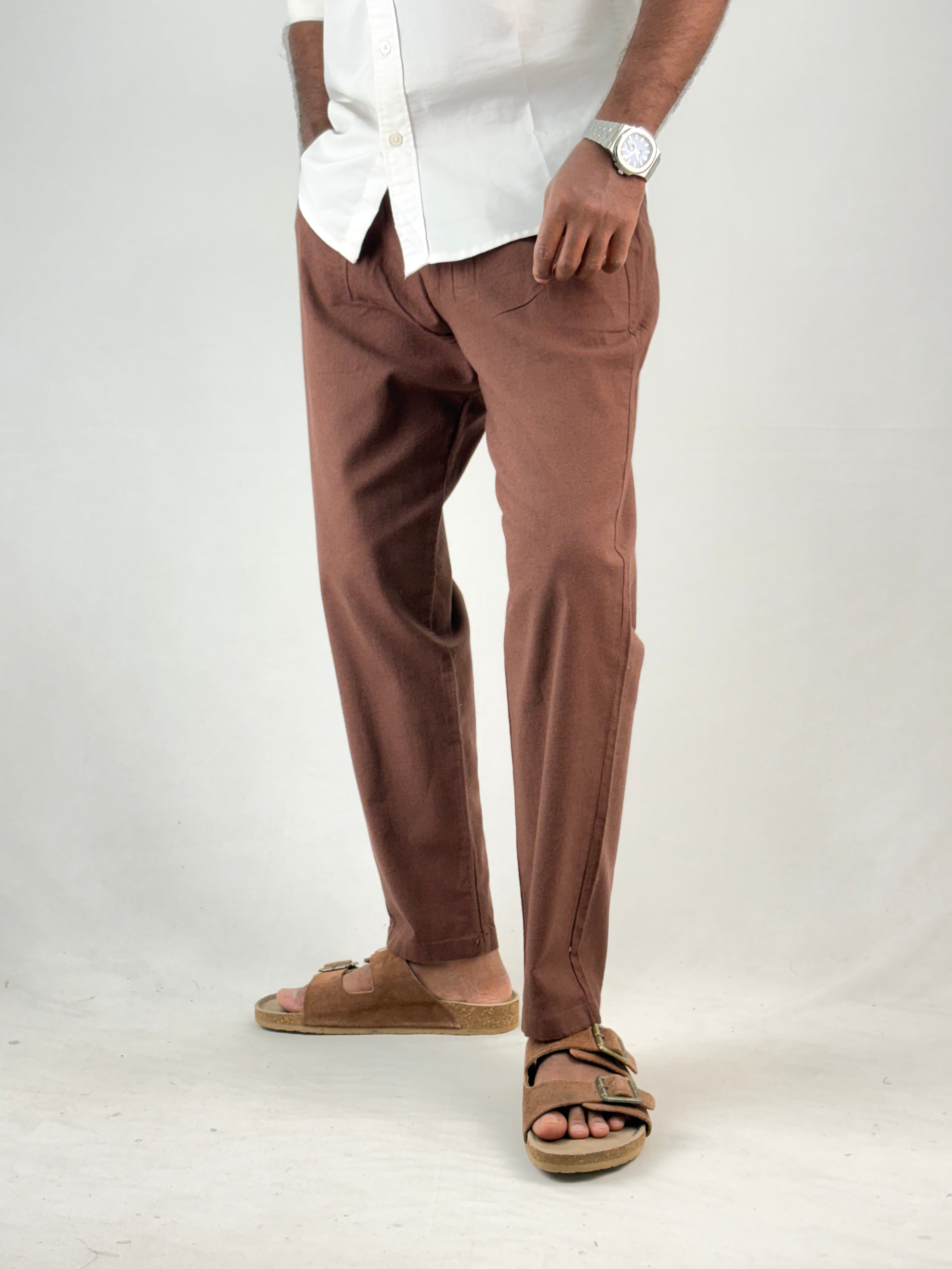Brown Linen Pant