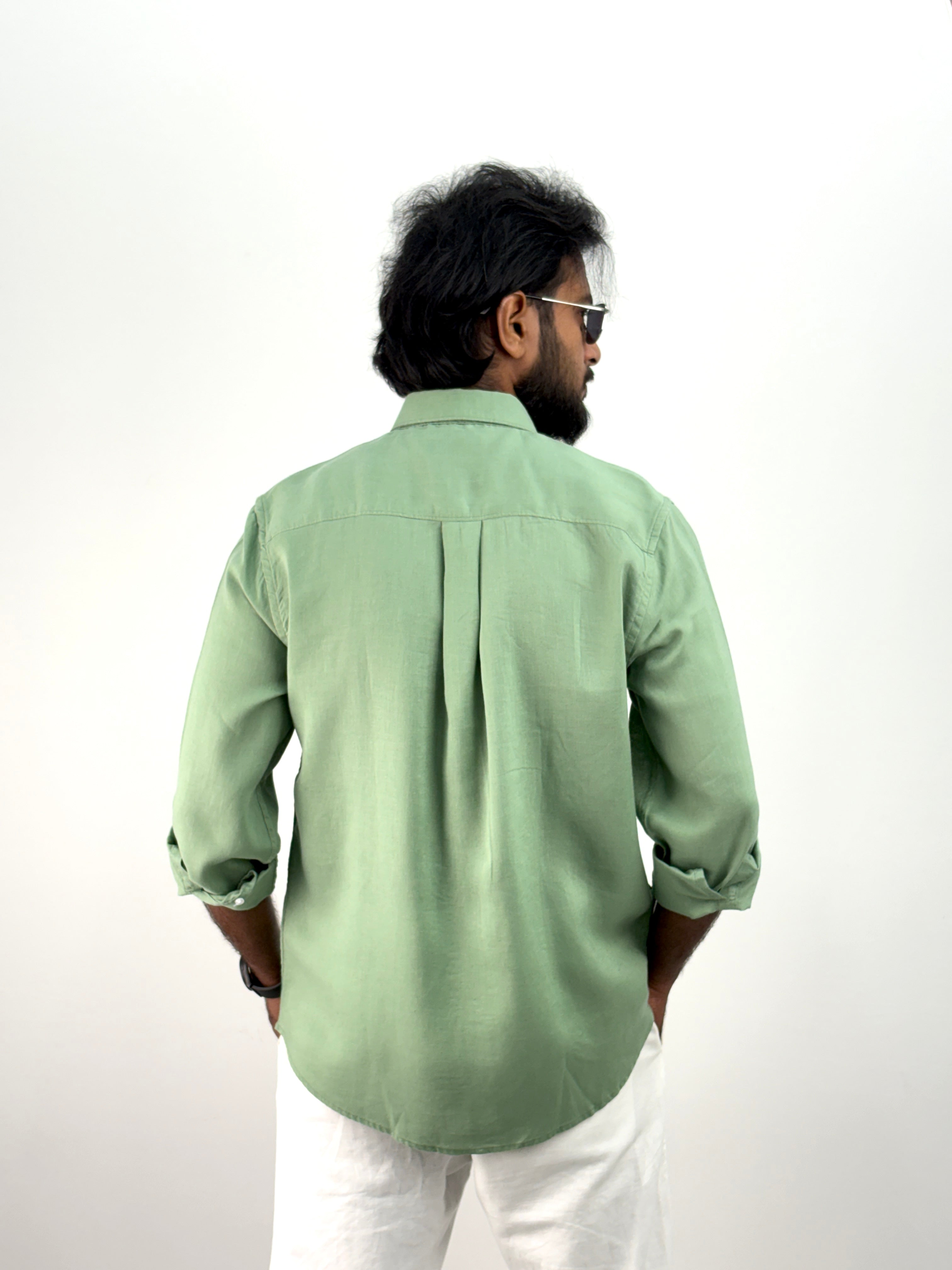 Green Linen Shirt