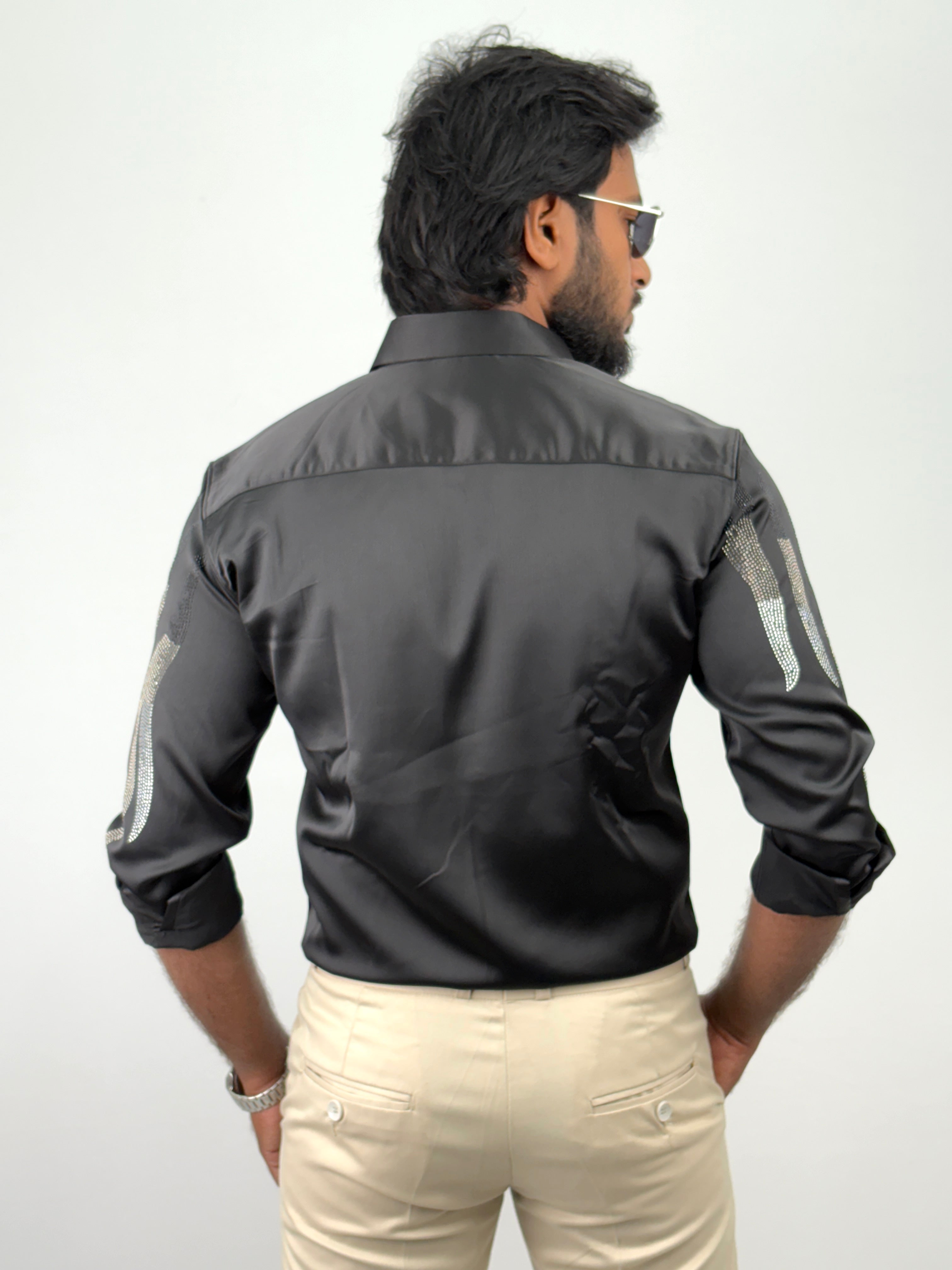 Black IMP Designer Stone Work Shirts 1