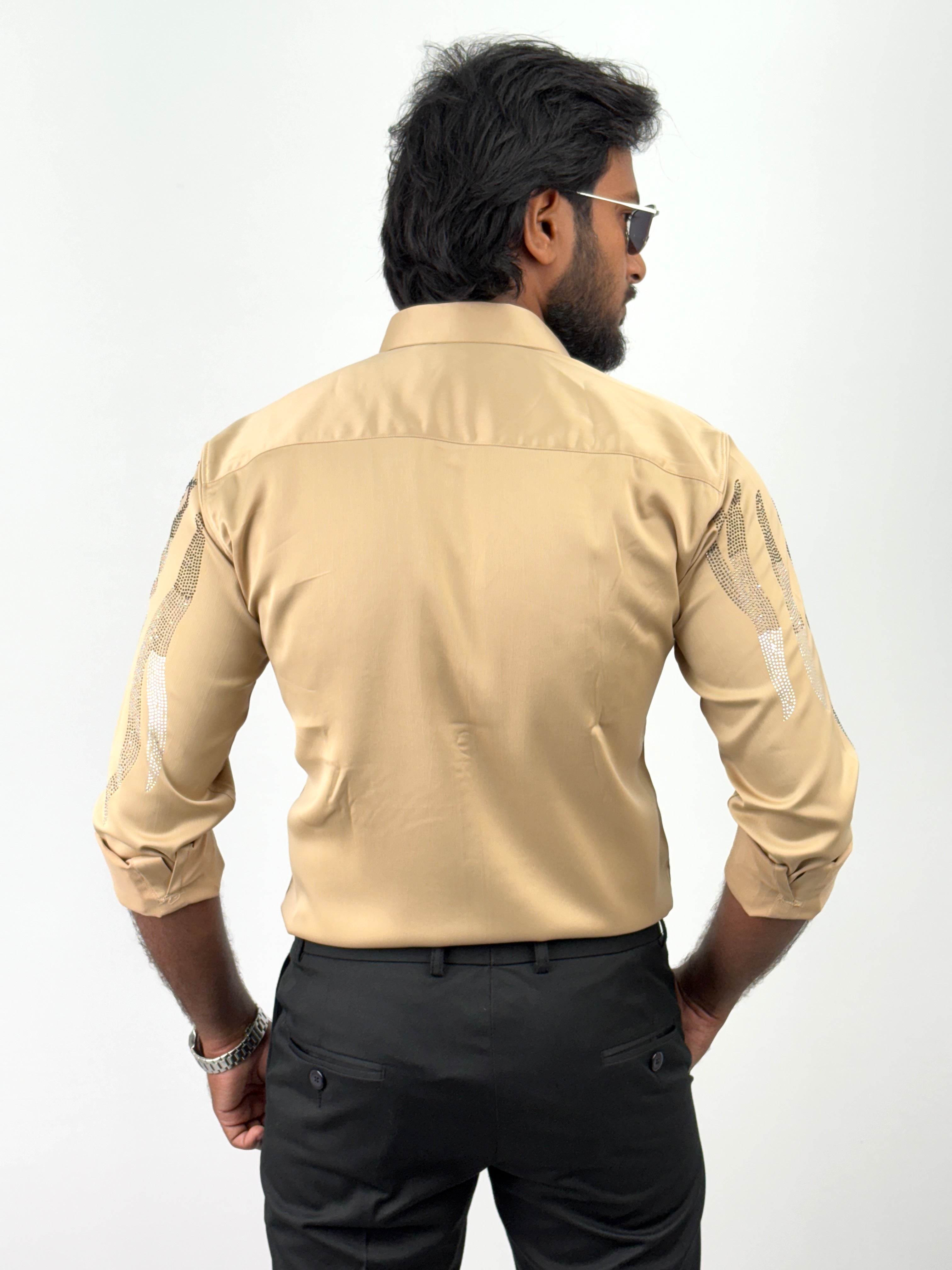 Cream IMP Designer Stone Work Shirts 1
