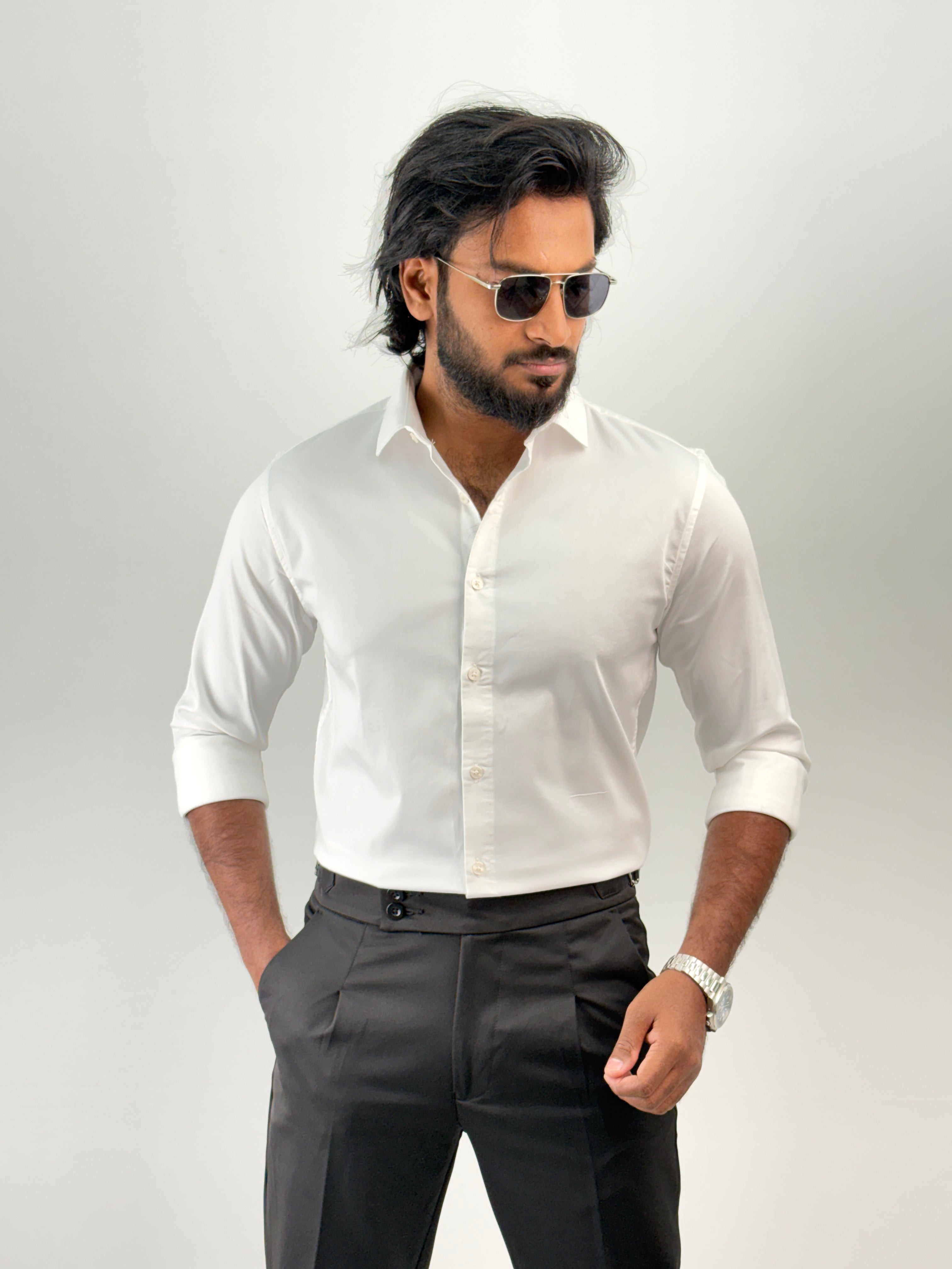 White Sateen Shirt 1