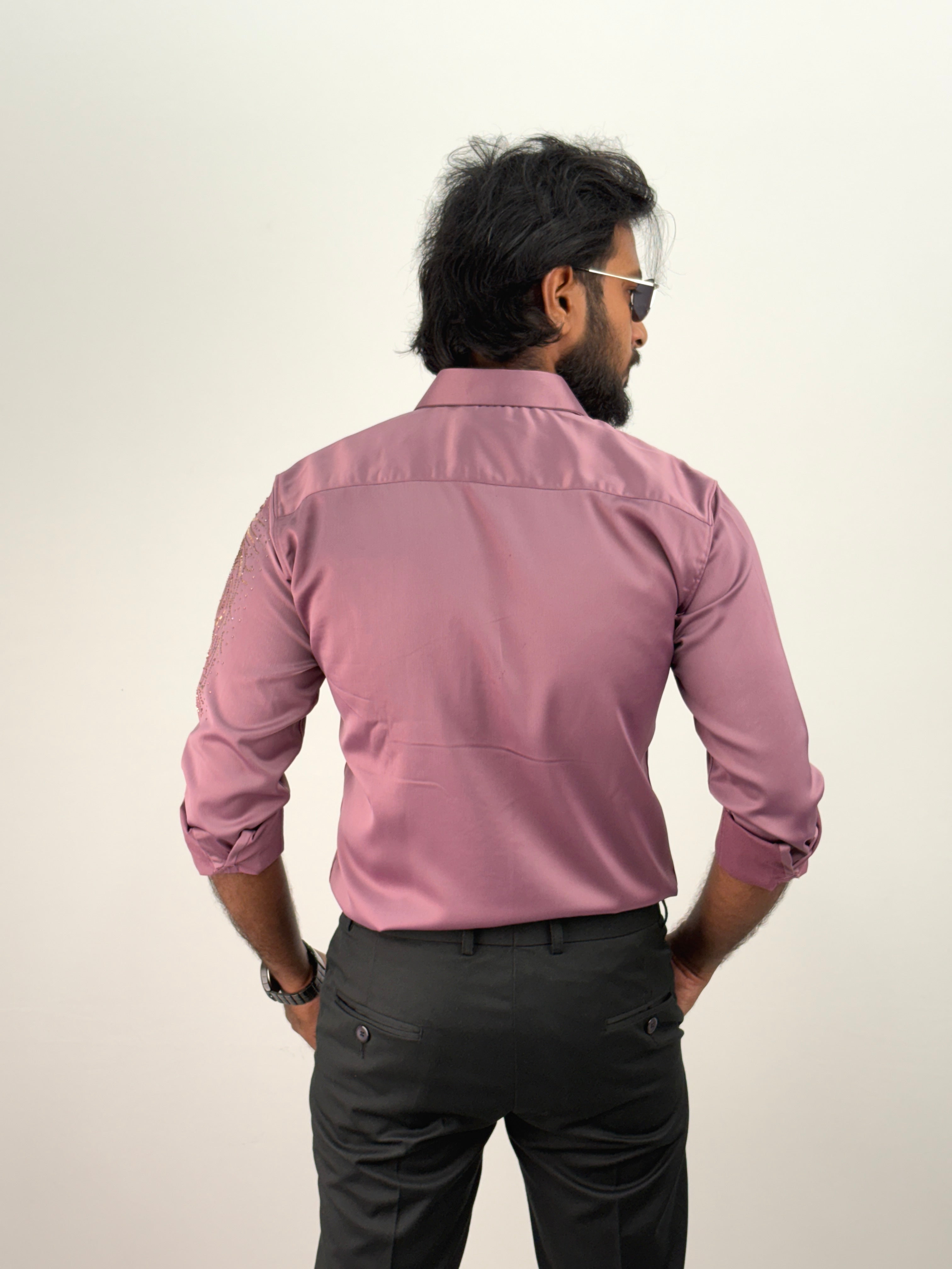 Mauve Designer Stone Shirt