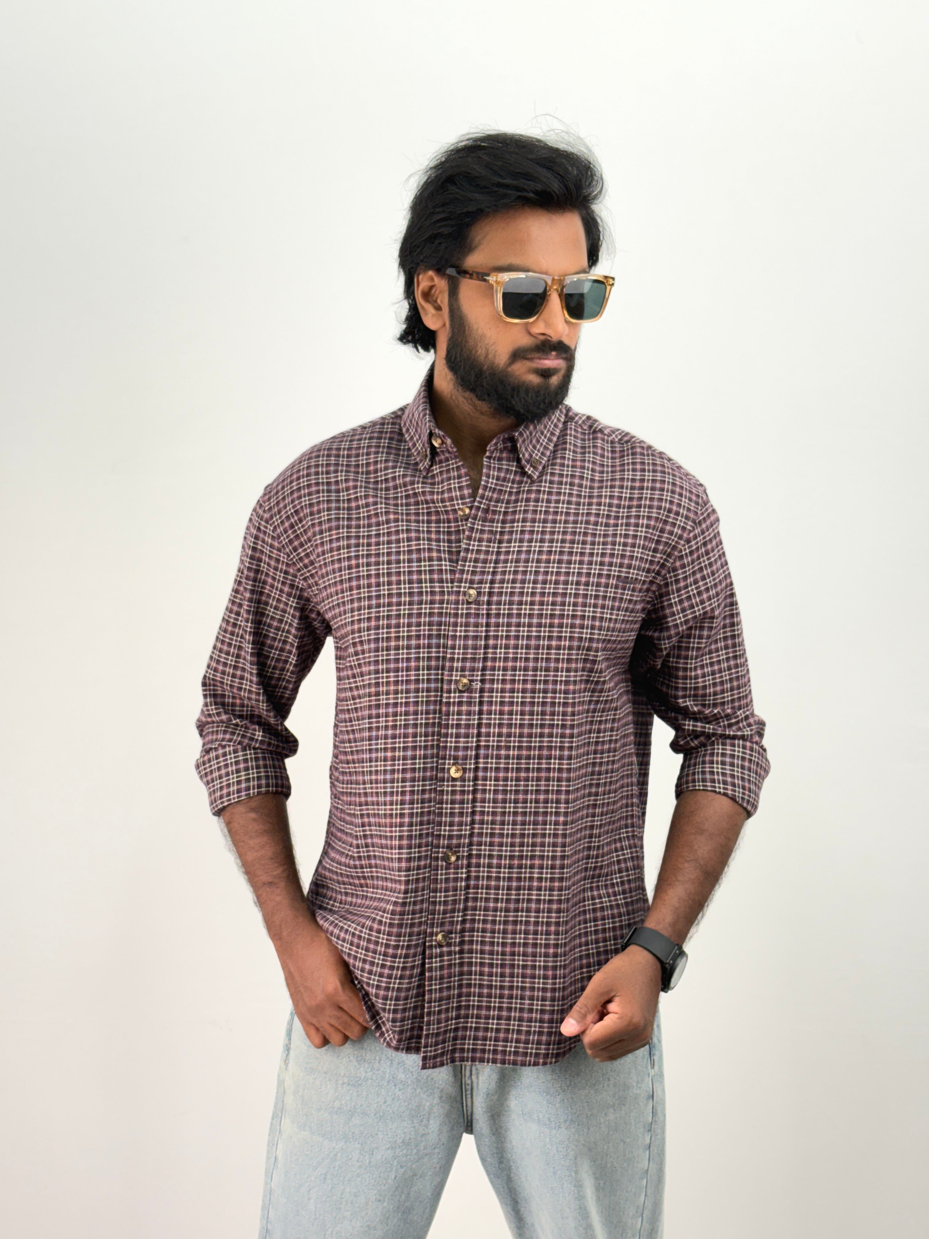 Maroon Flannel Shirt