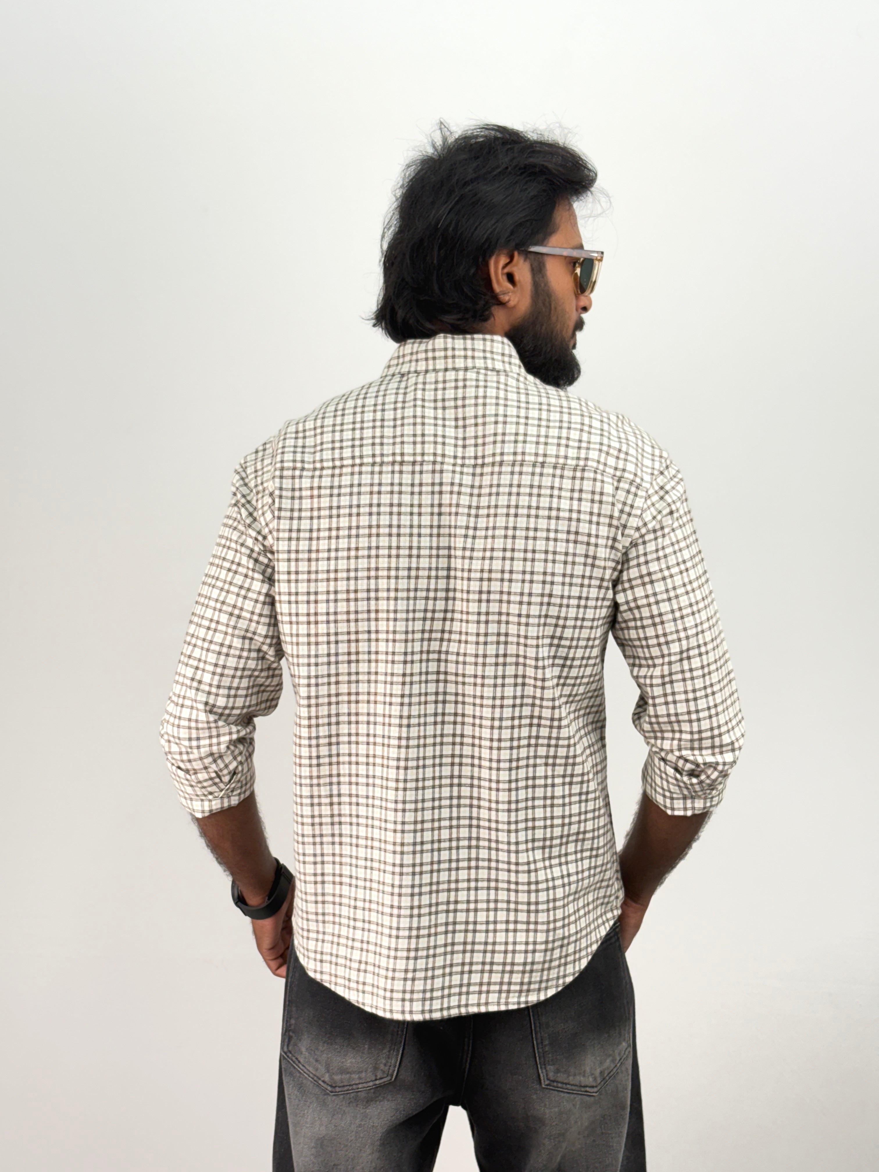 Beige Flannel Shirt