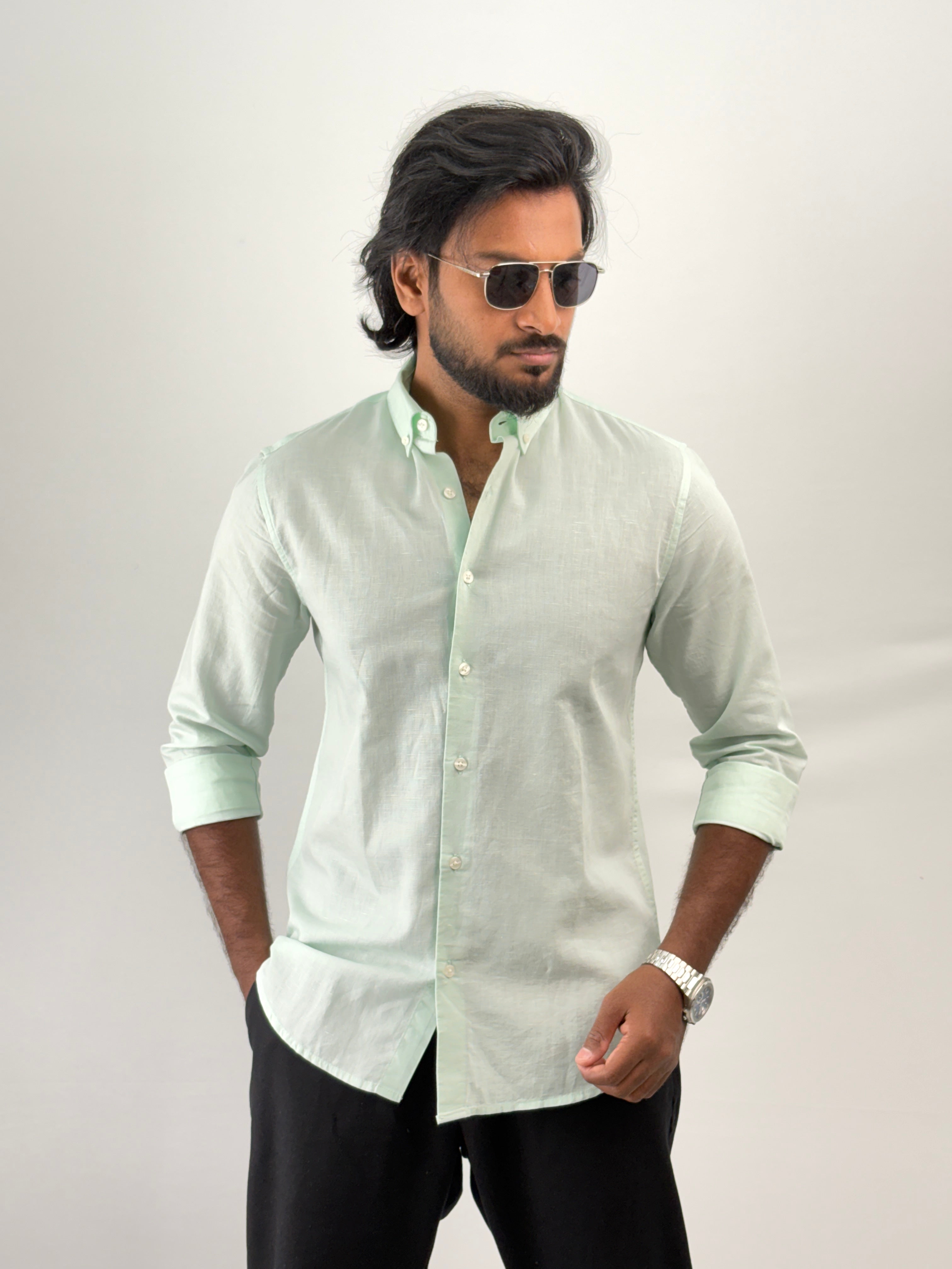 Light Green Linen Shirt