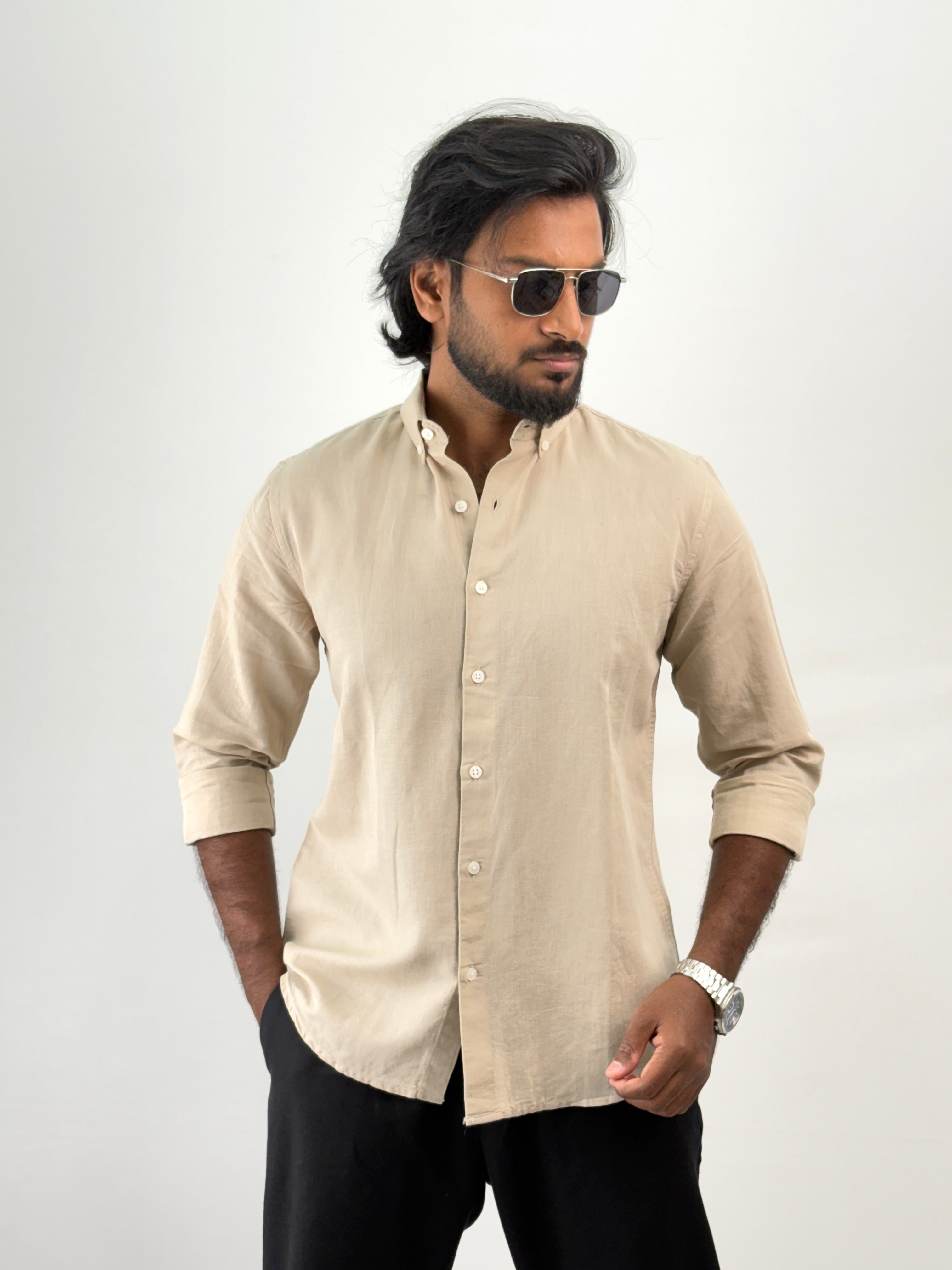Beige Linen Shirt