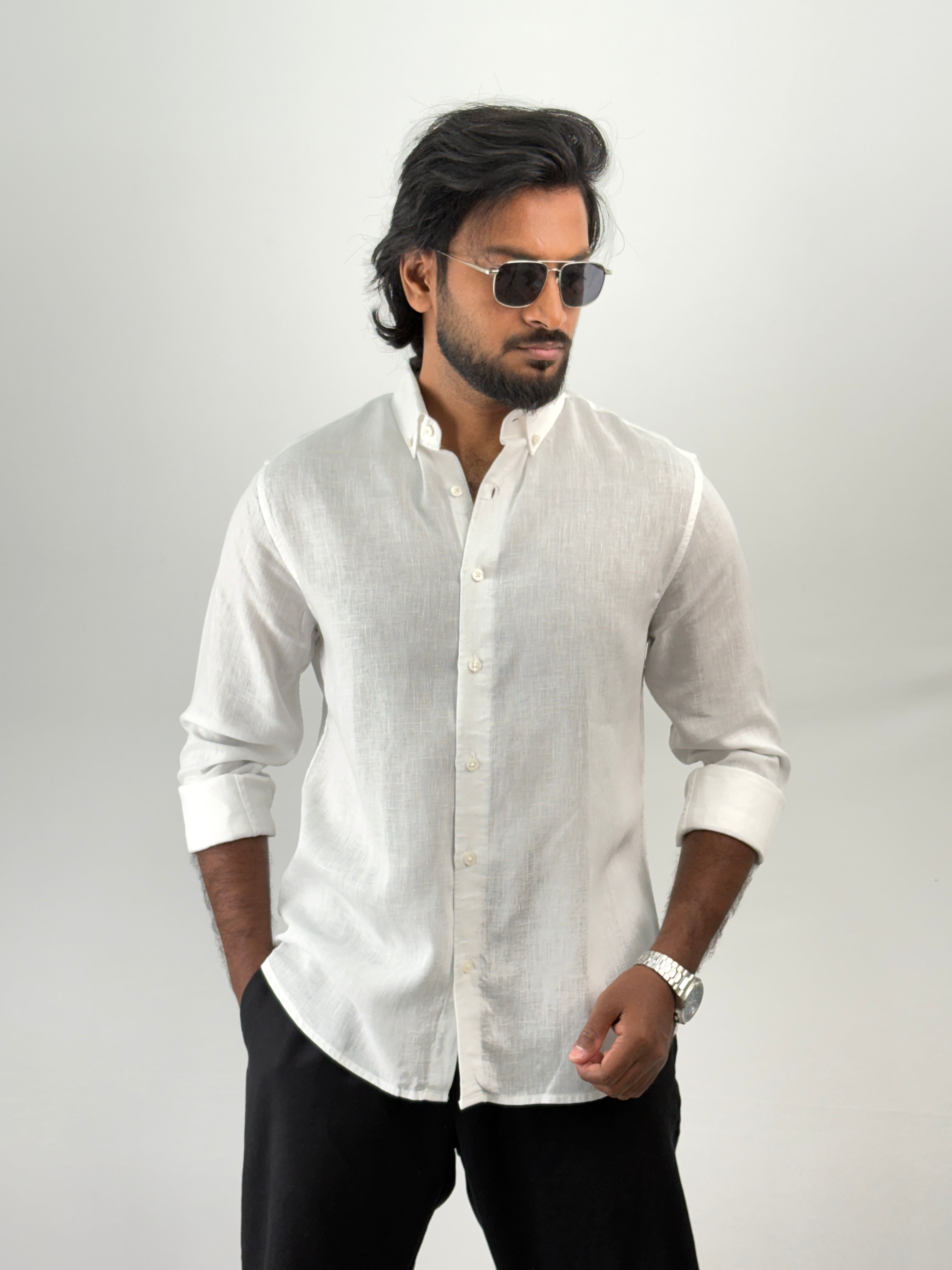 White Linen Shirt