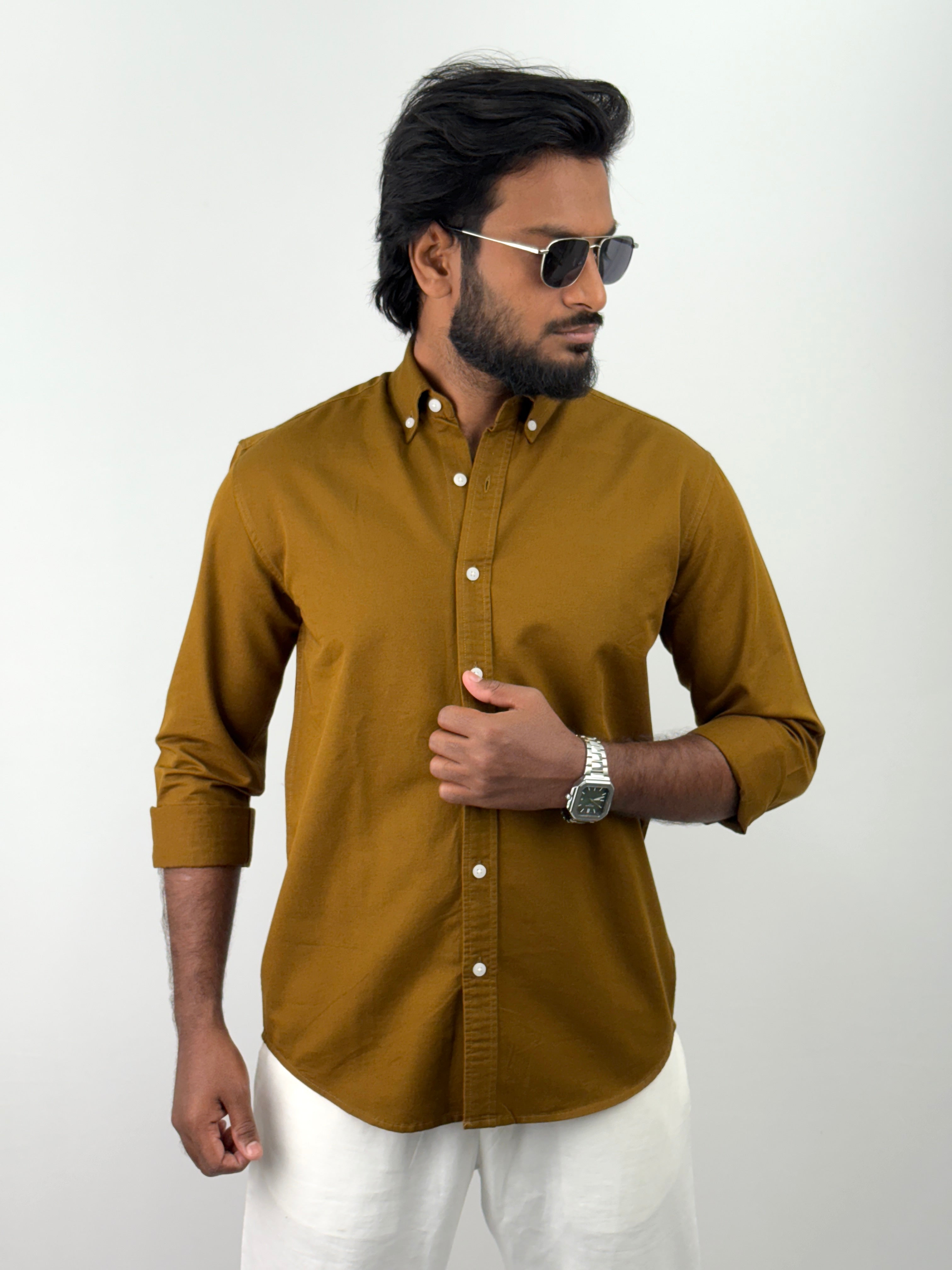 Mustard Linen Shirts