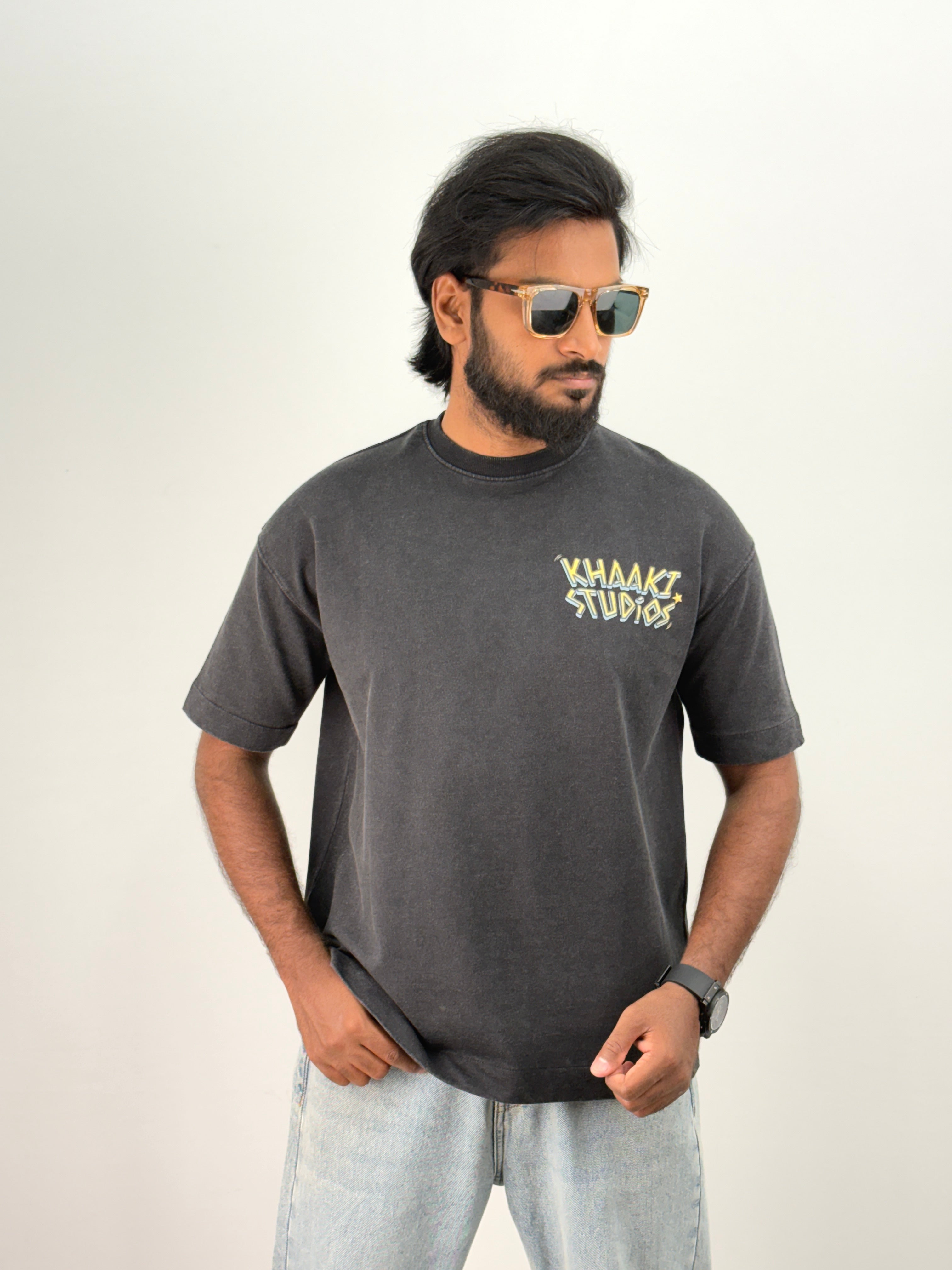 Black Washed Oversized T-Shirt