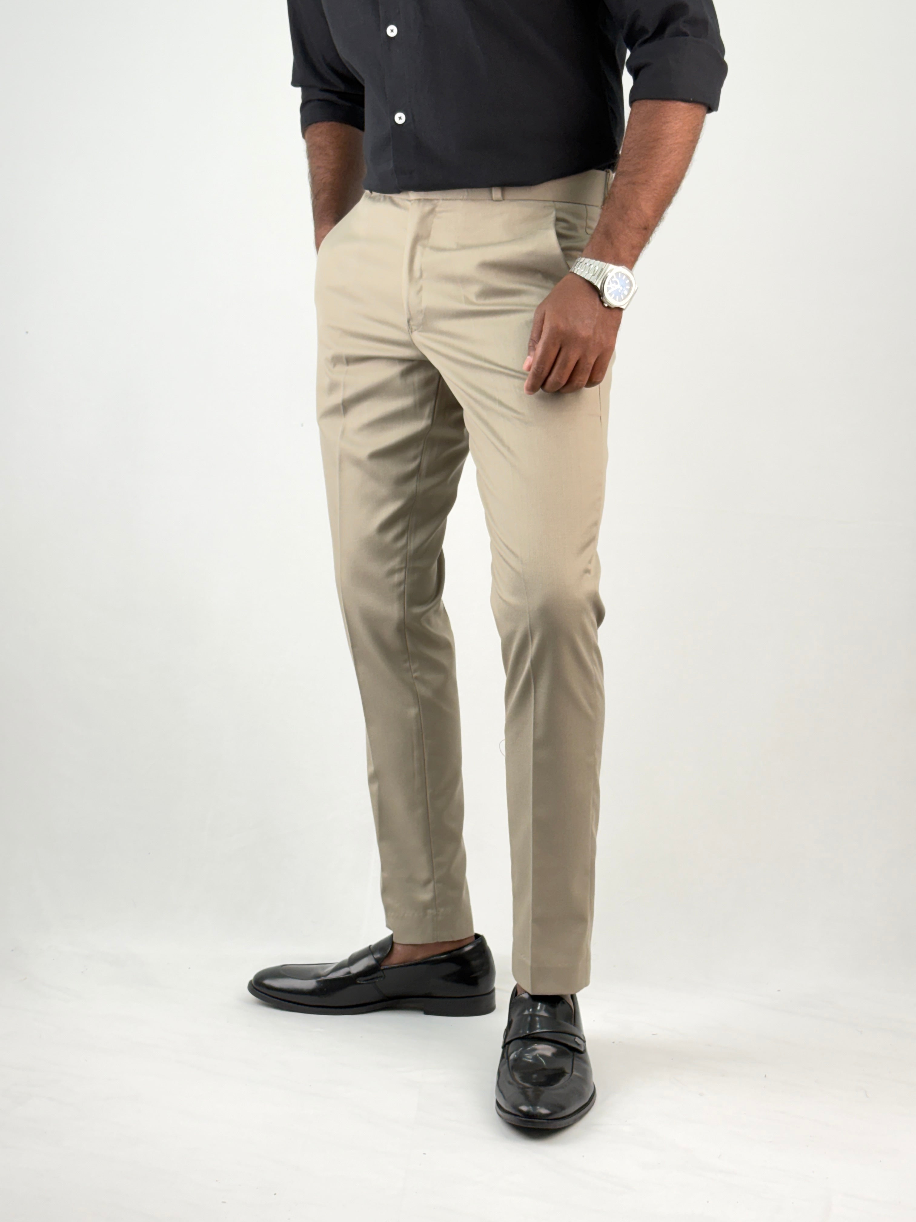 Dark Khaki Formal Pant 1